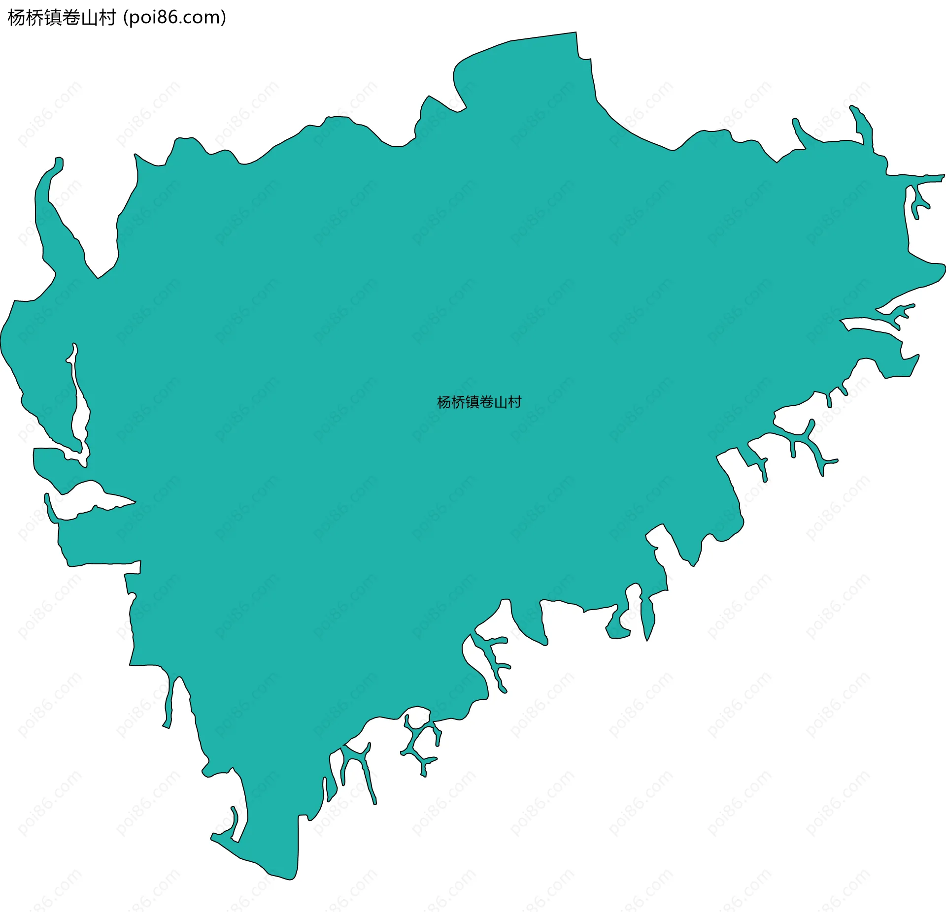 杨桥镇卷山村边界地图