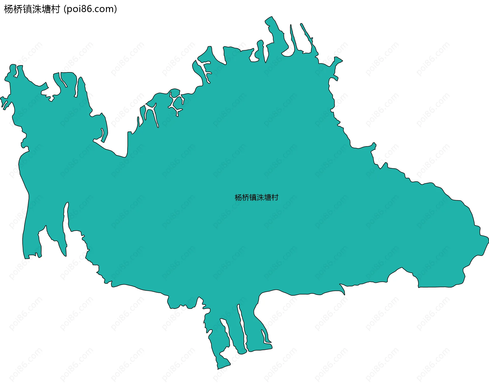 杨桥镇洙塘村边界地图