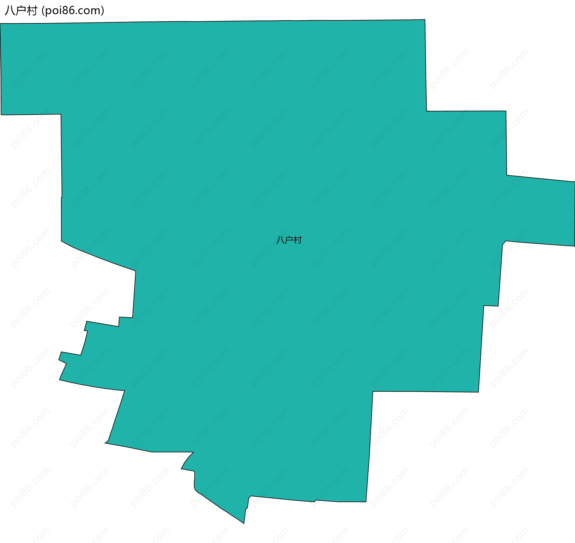 八户村边界地图
