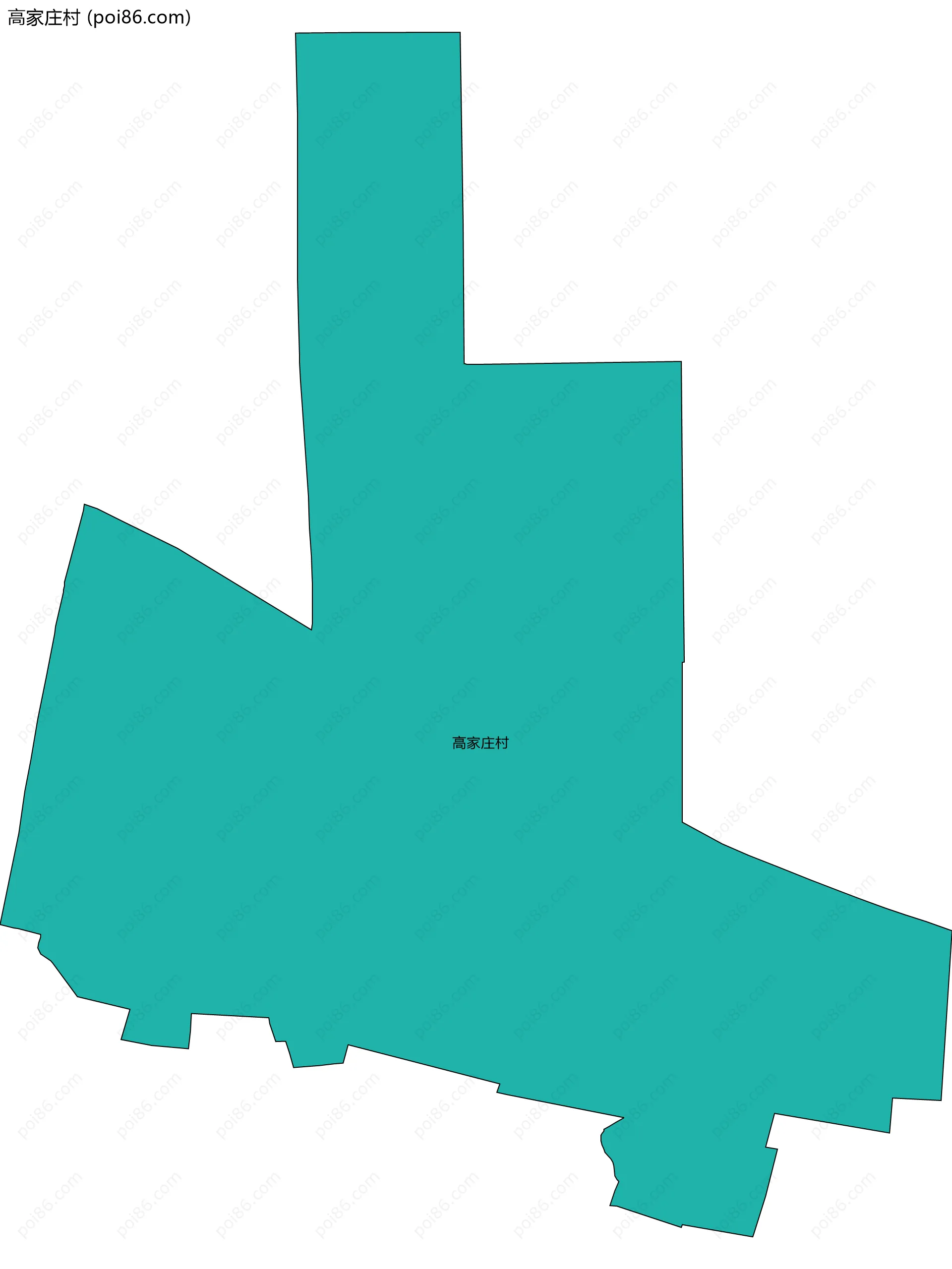 高家庄村边界地图