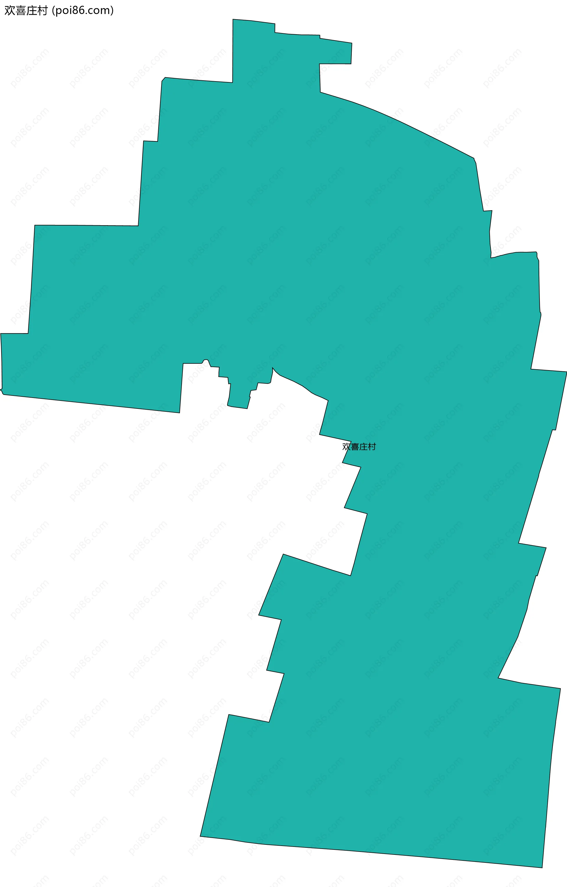 欢喜庄村边界地图