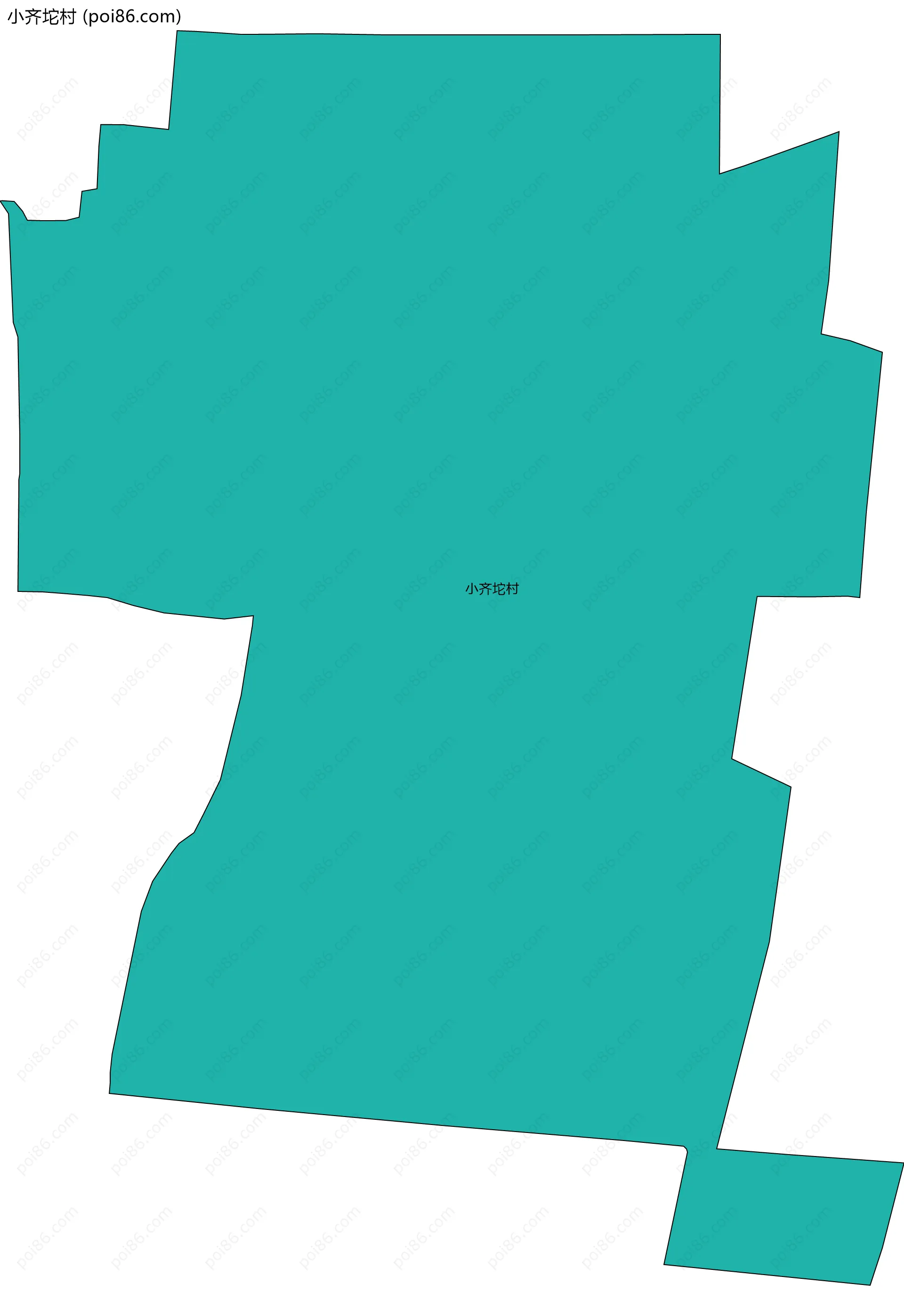 小齐坨村边界地图