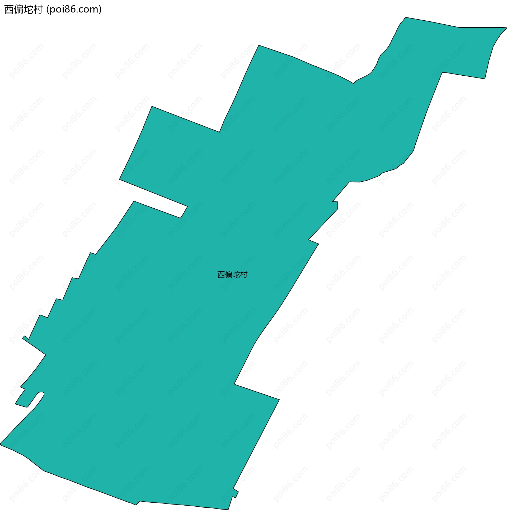 西偏坨村边界地图