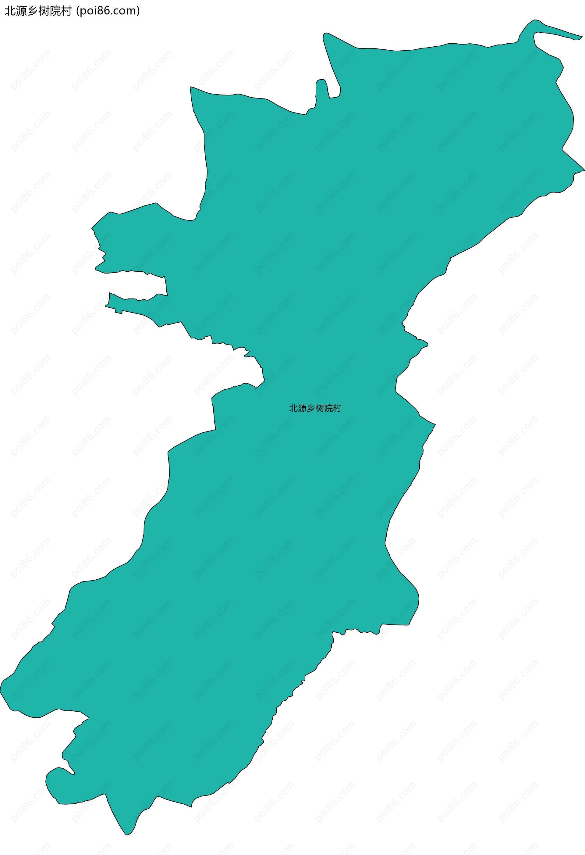 北源乡树院村边界地图