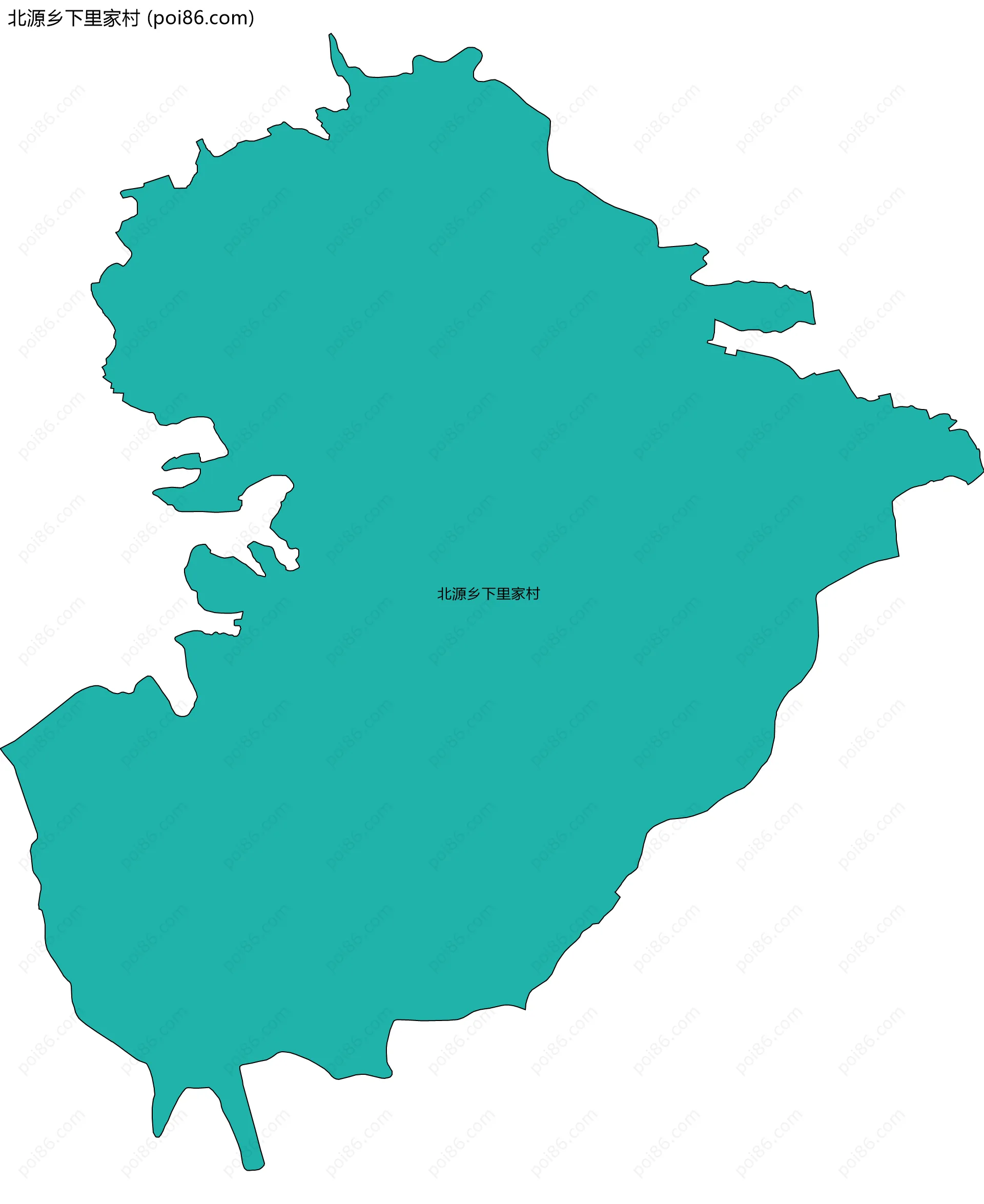 北源乡下里家村边界地图