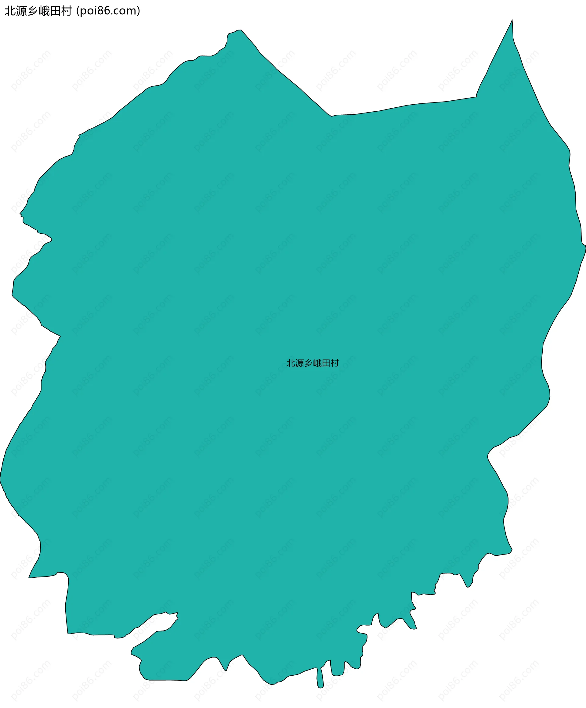 北源乡峨田村边界地图