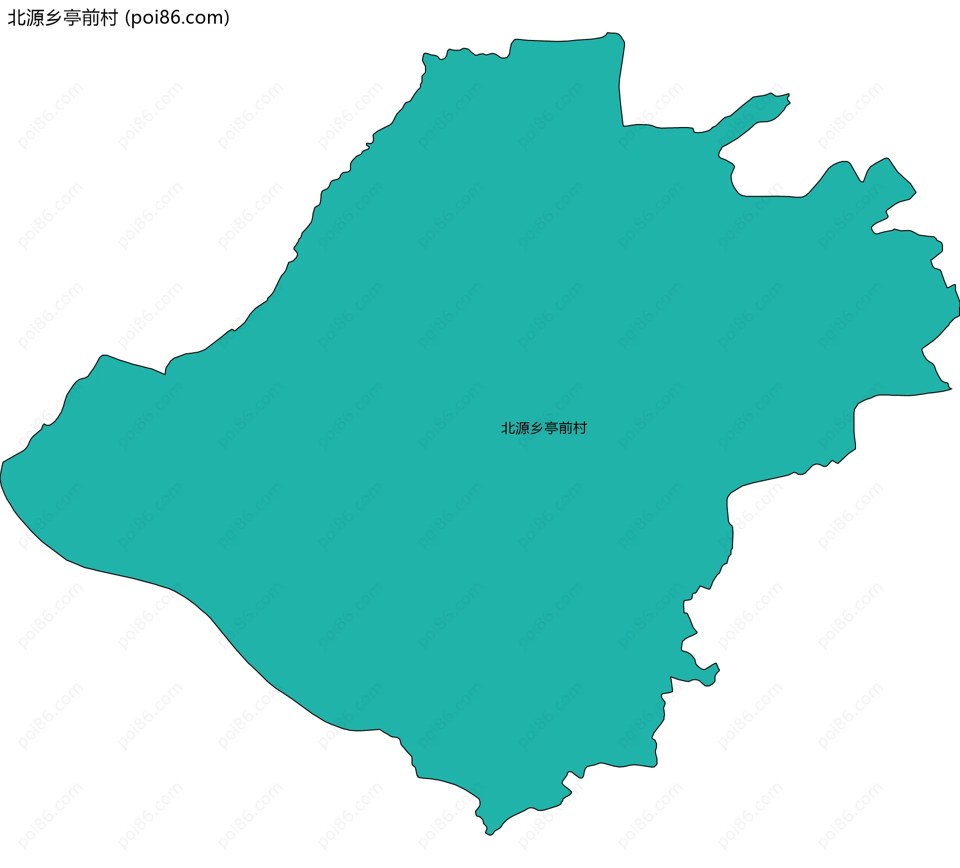 北源乡亭前村边界地图