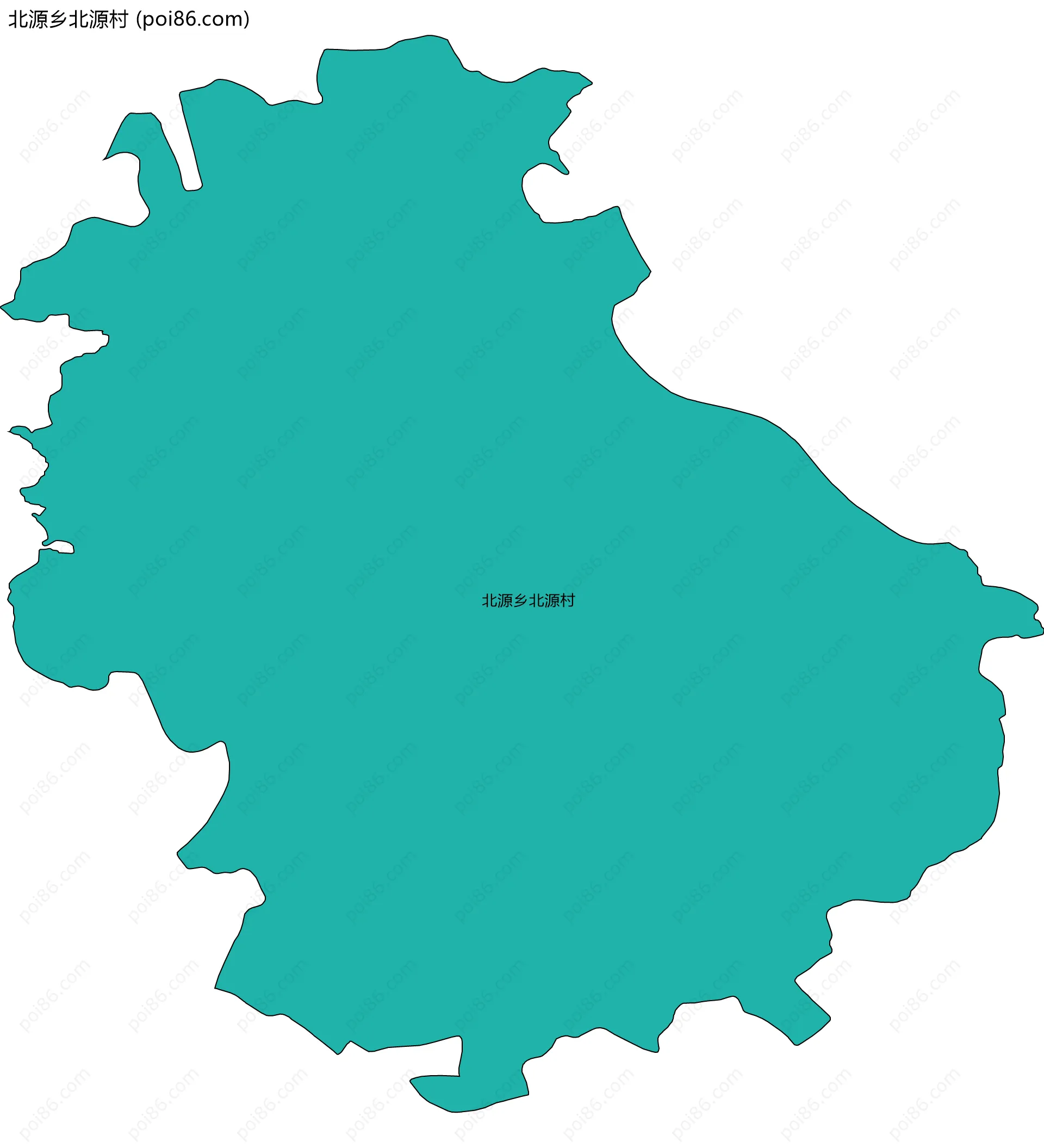 北源乡北源村边界地图
