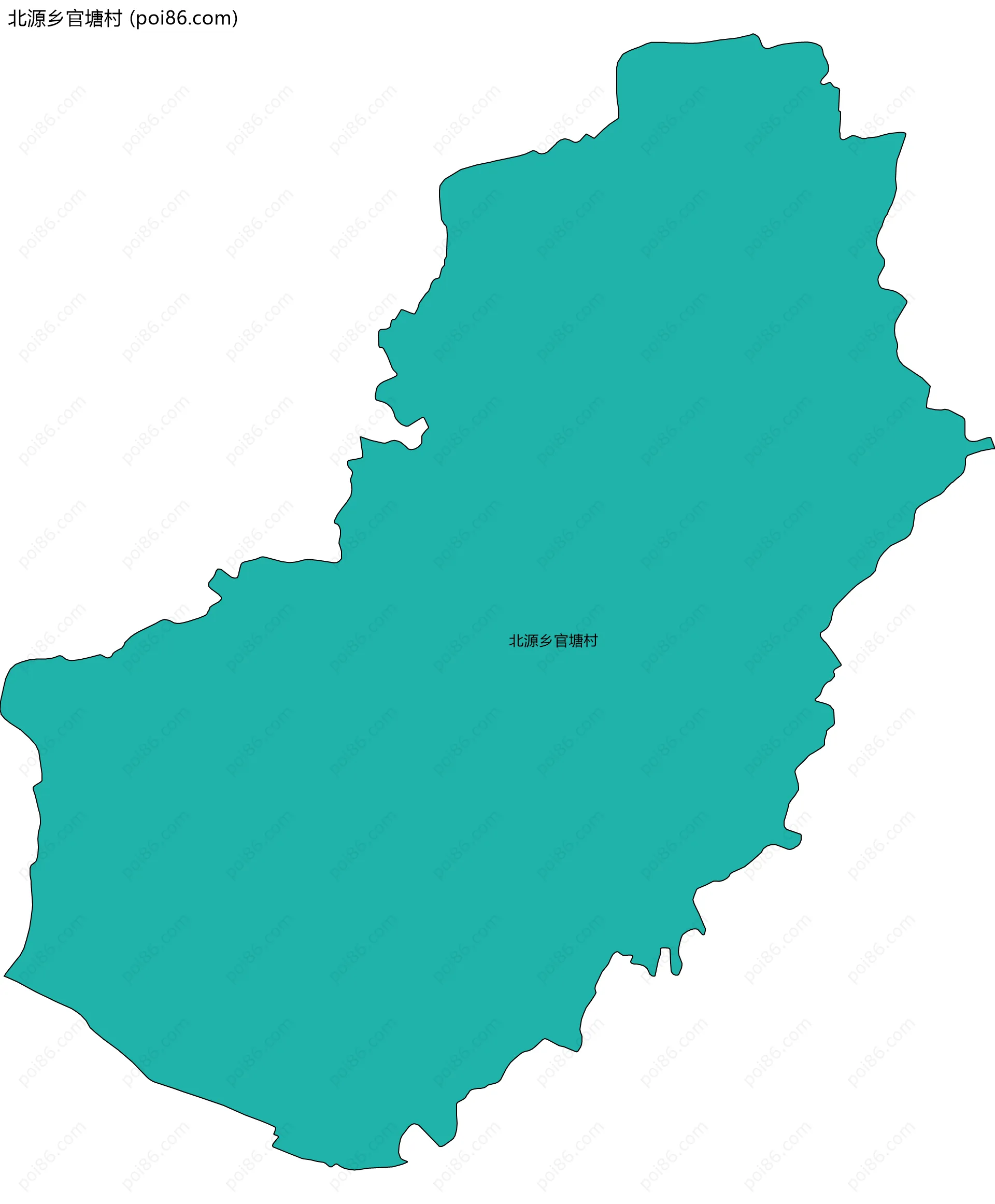 北源乡官塘村边界地图
