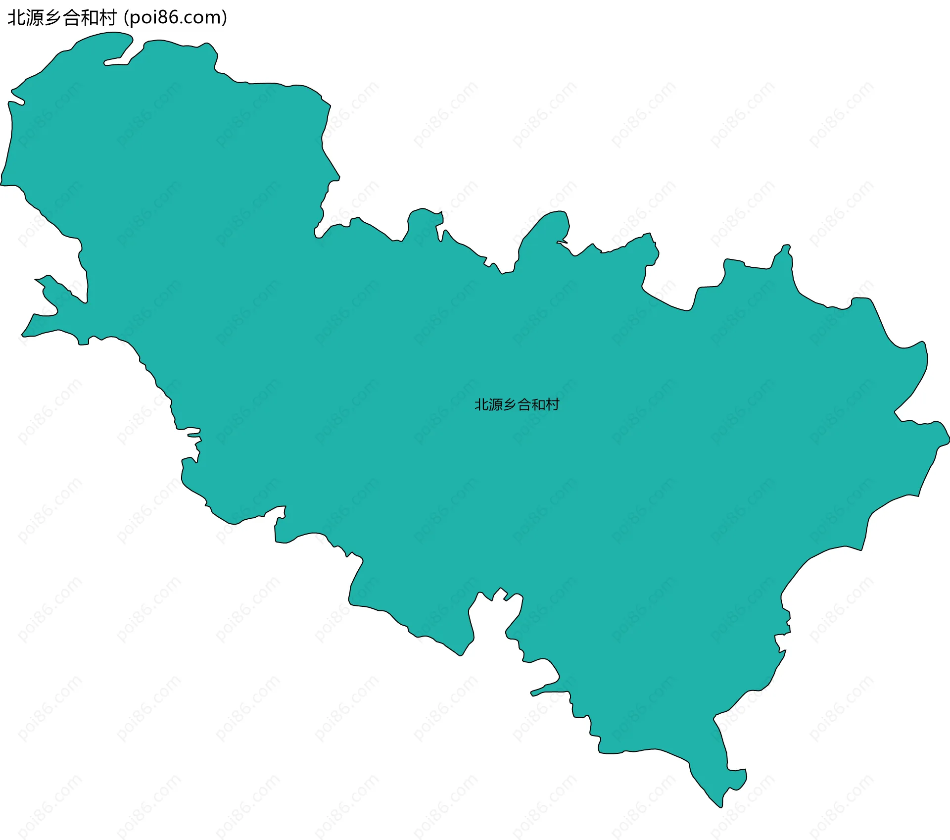 北源乡合和村边界地图