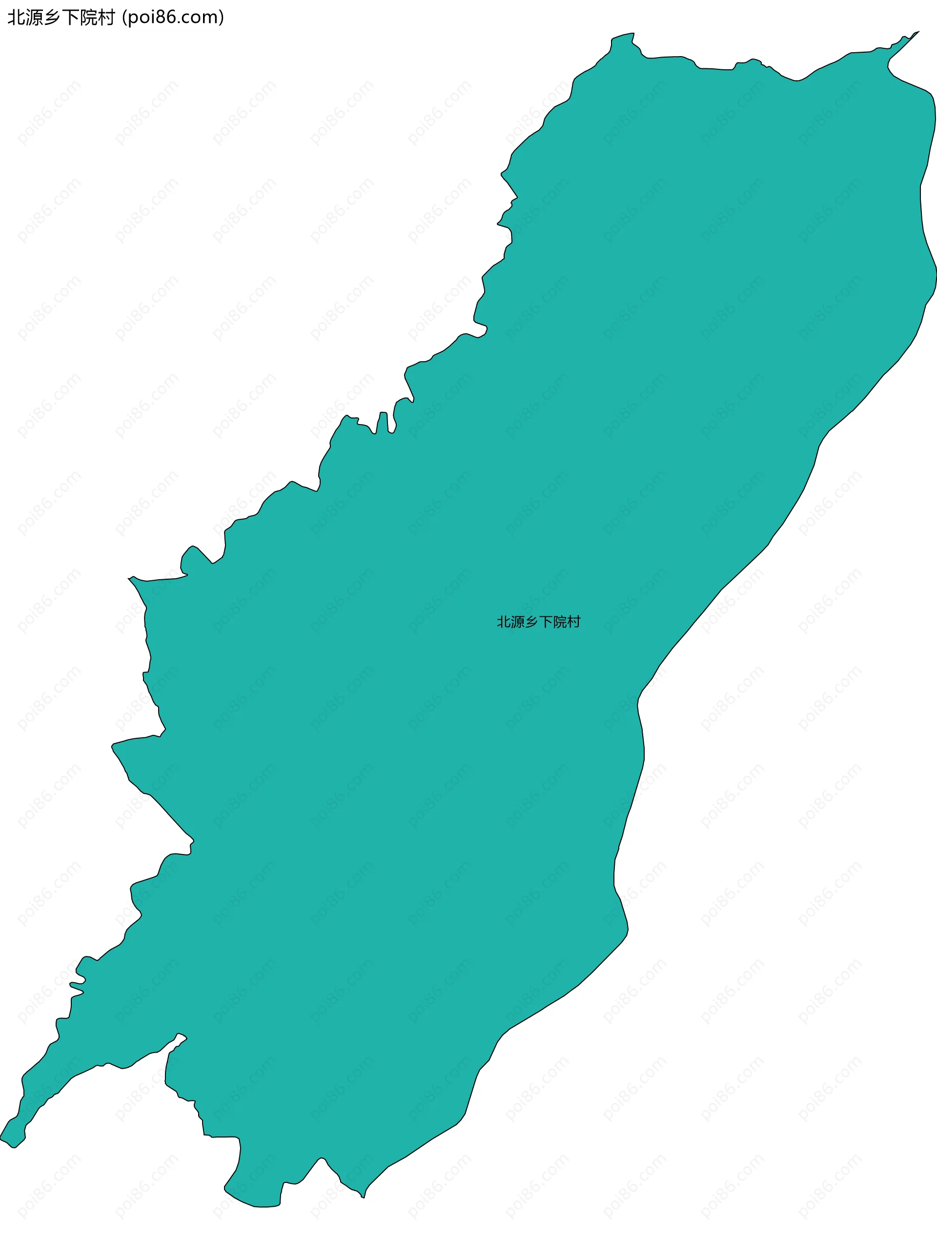 北源乡下院村边界地图