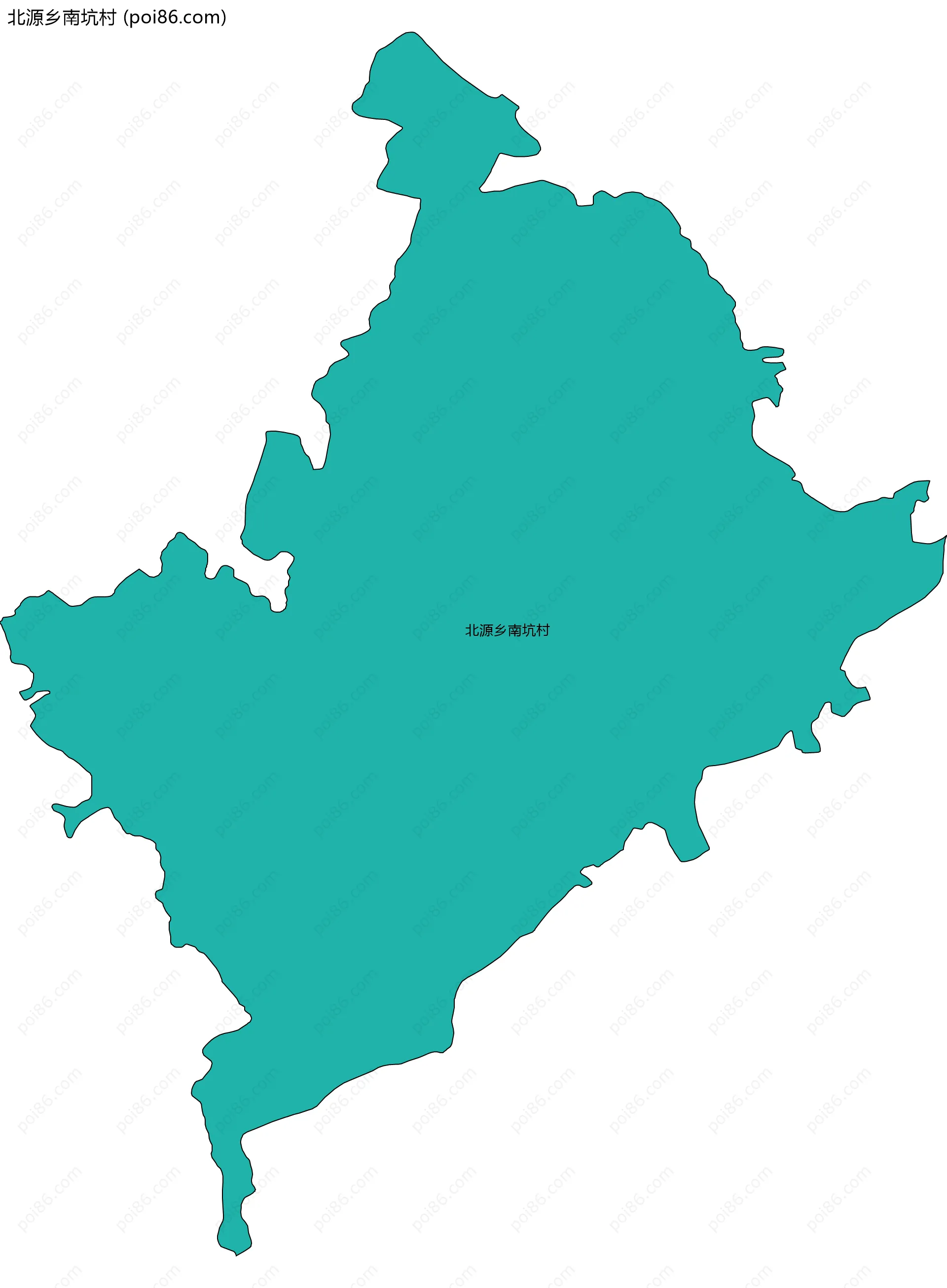 北源乡南坑村边界地图