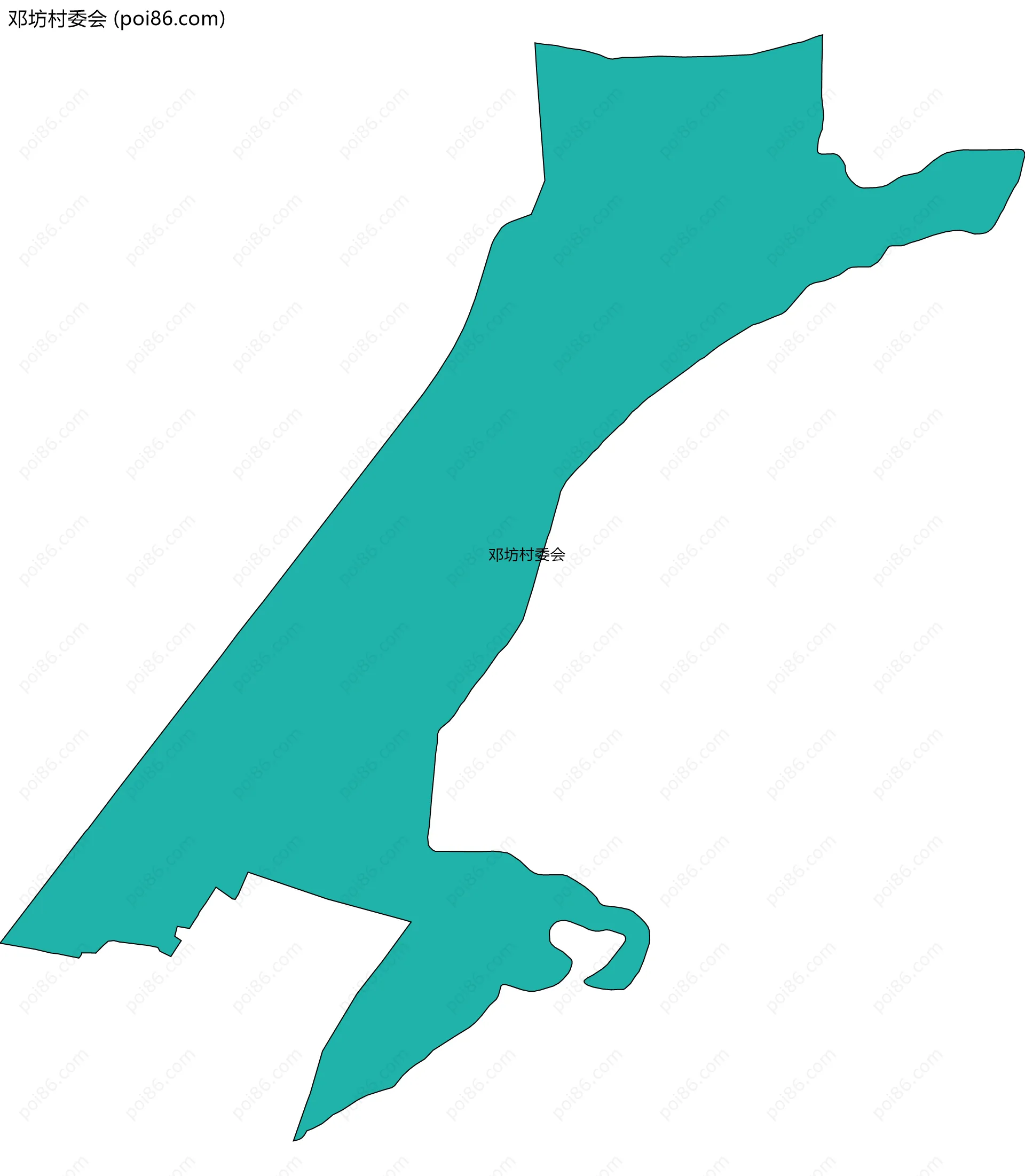 邓坊村委会边界地图
