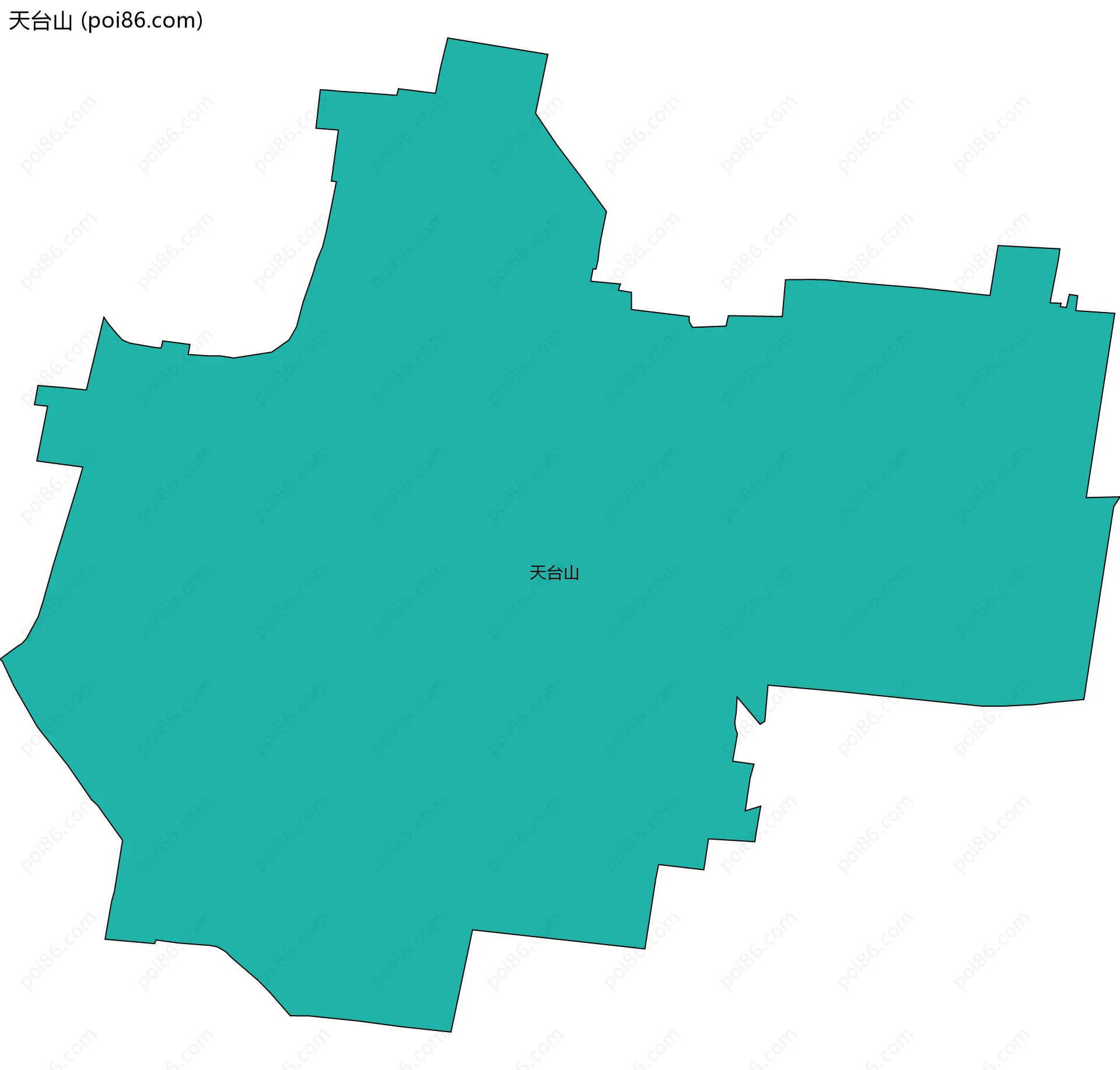 天台山边界地图