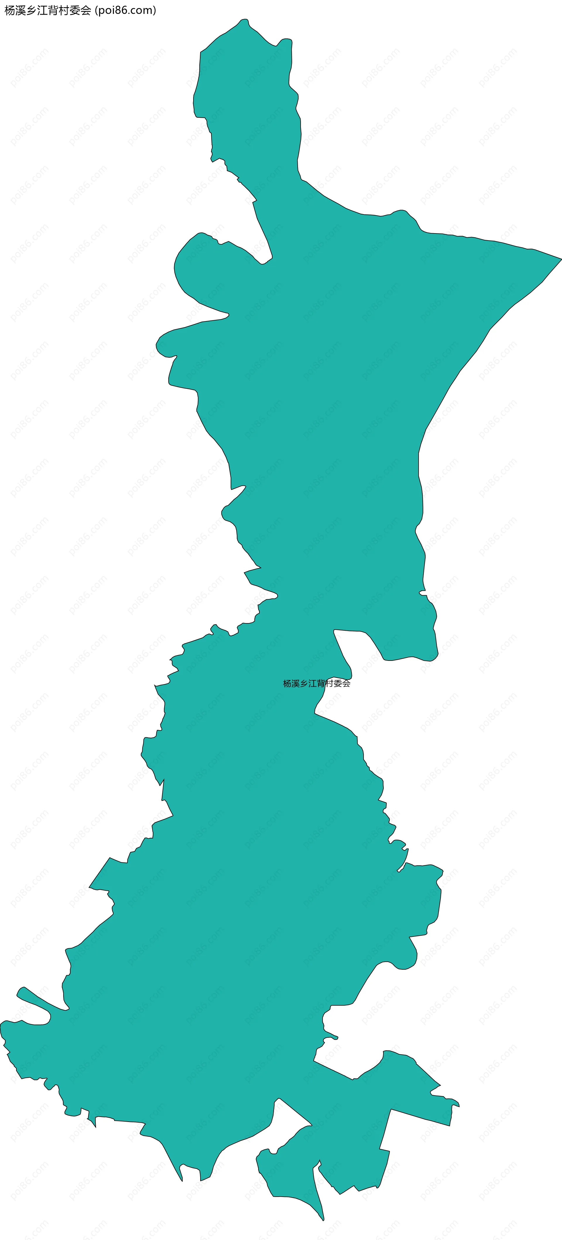 杨溪乡江背村委会边界地图