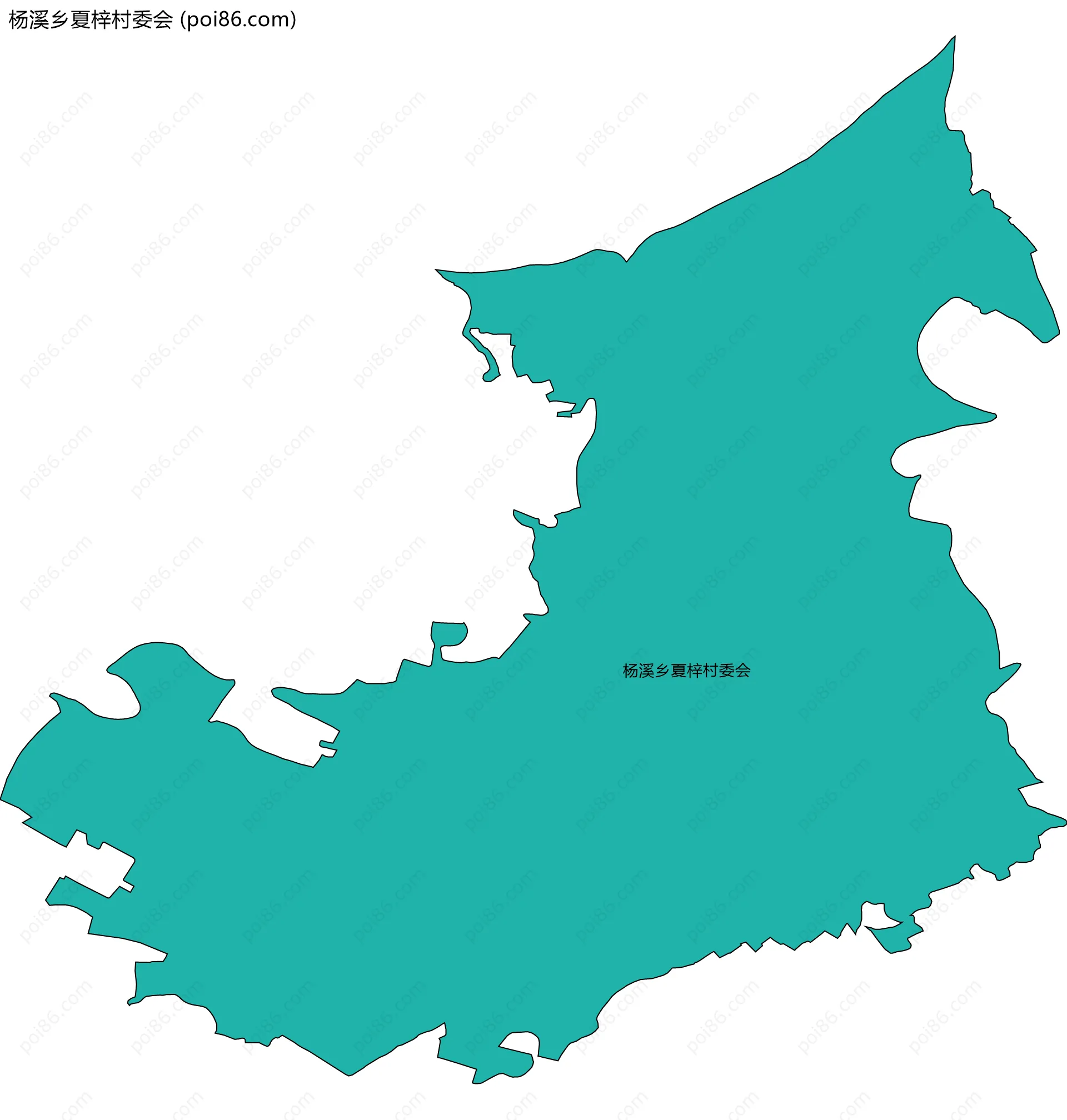 杨溪乡夏梓村委会边界地图