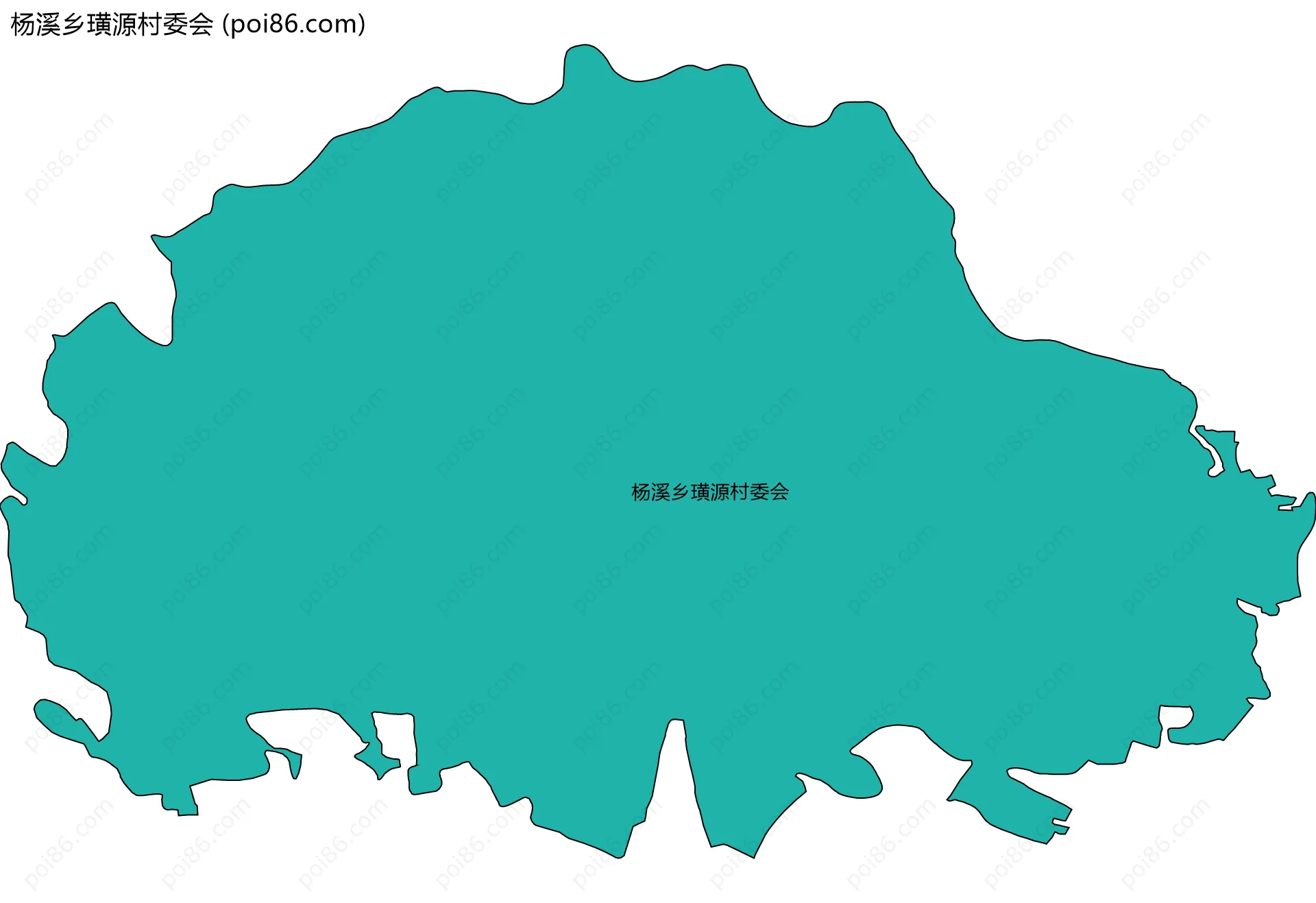 杨溪乡璜源村委会边界地图