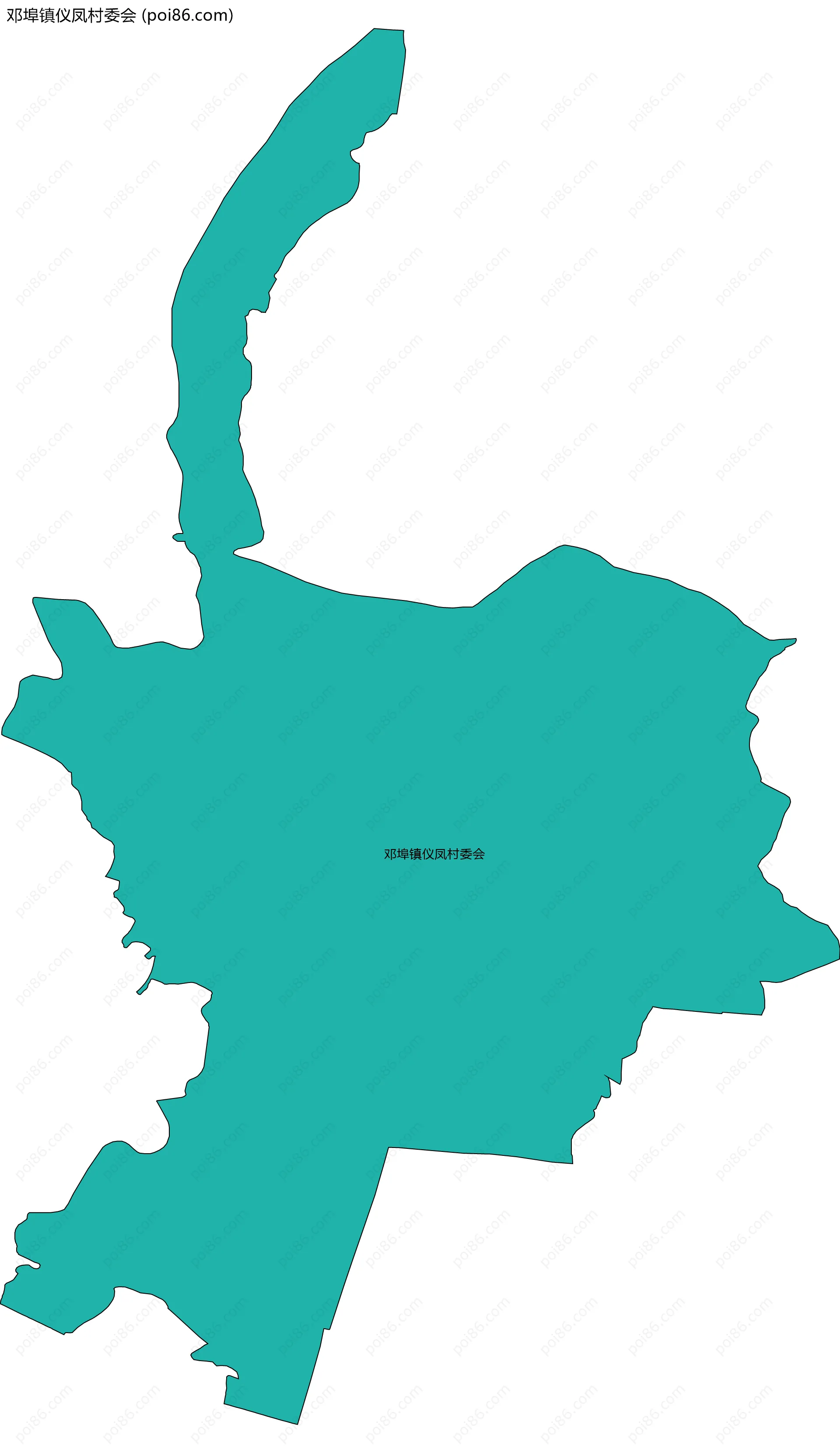 邓埠镇仪凤村委会边界地图