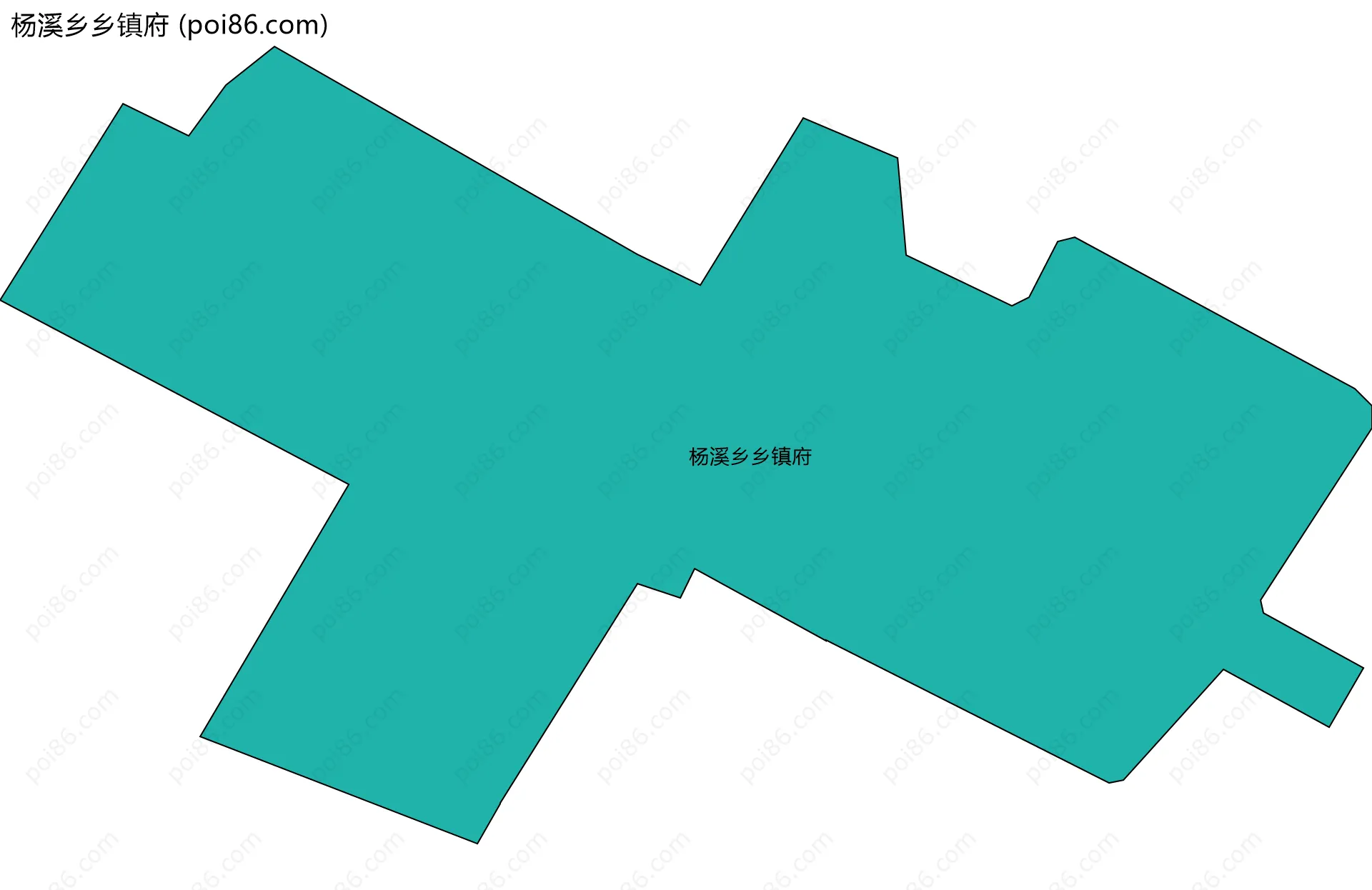 杨溪乡乡镇府边界地图