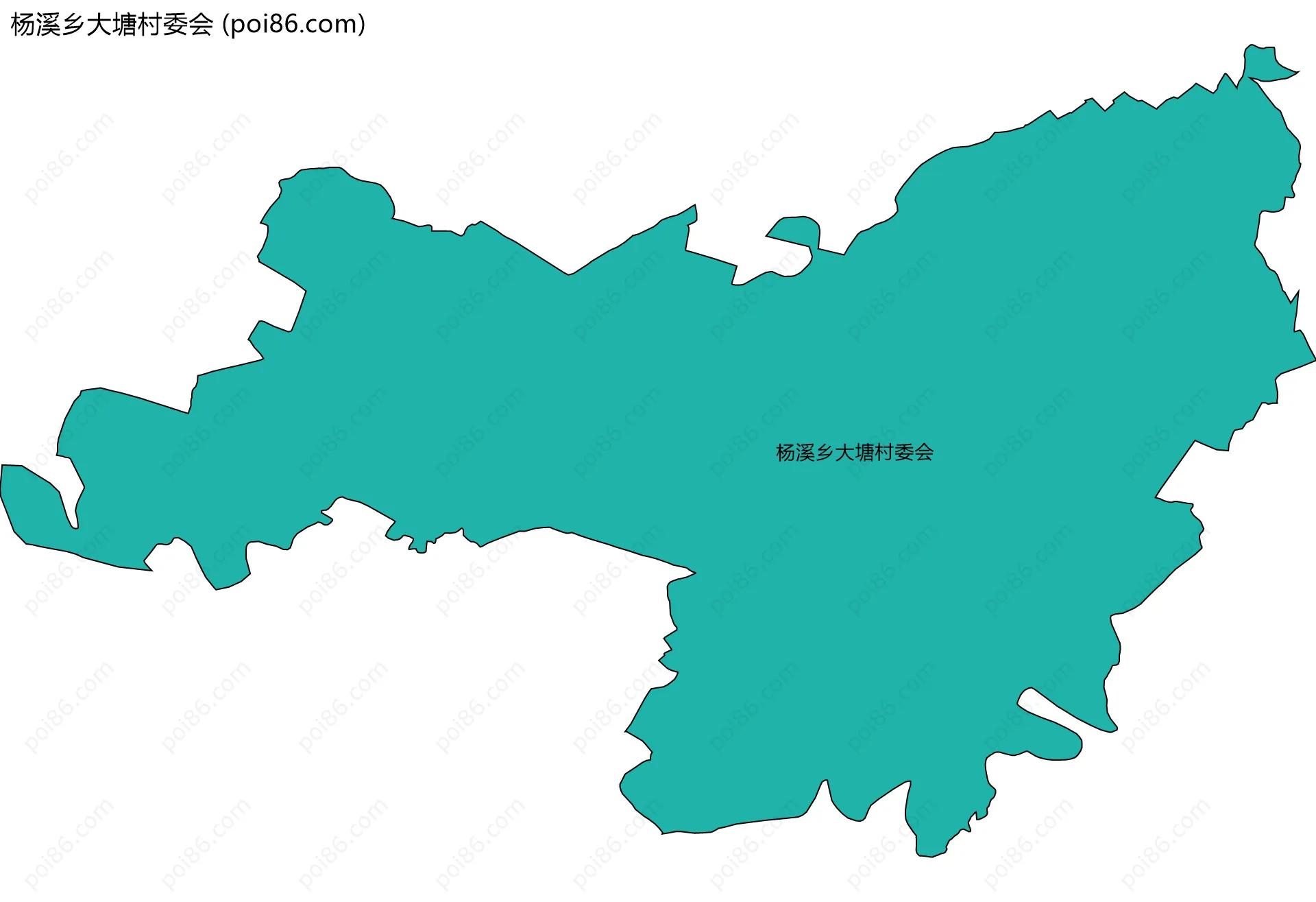 杨溪乡大塘村委会边界地图