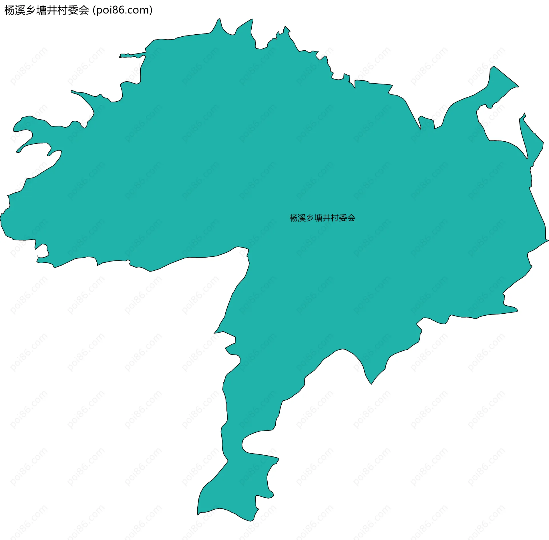 杨溪乡塘井村委会边界地图