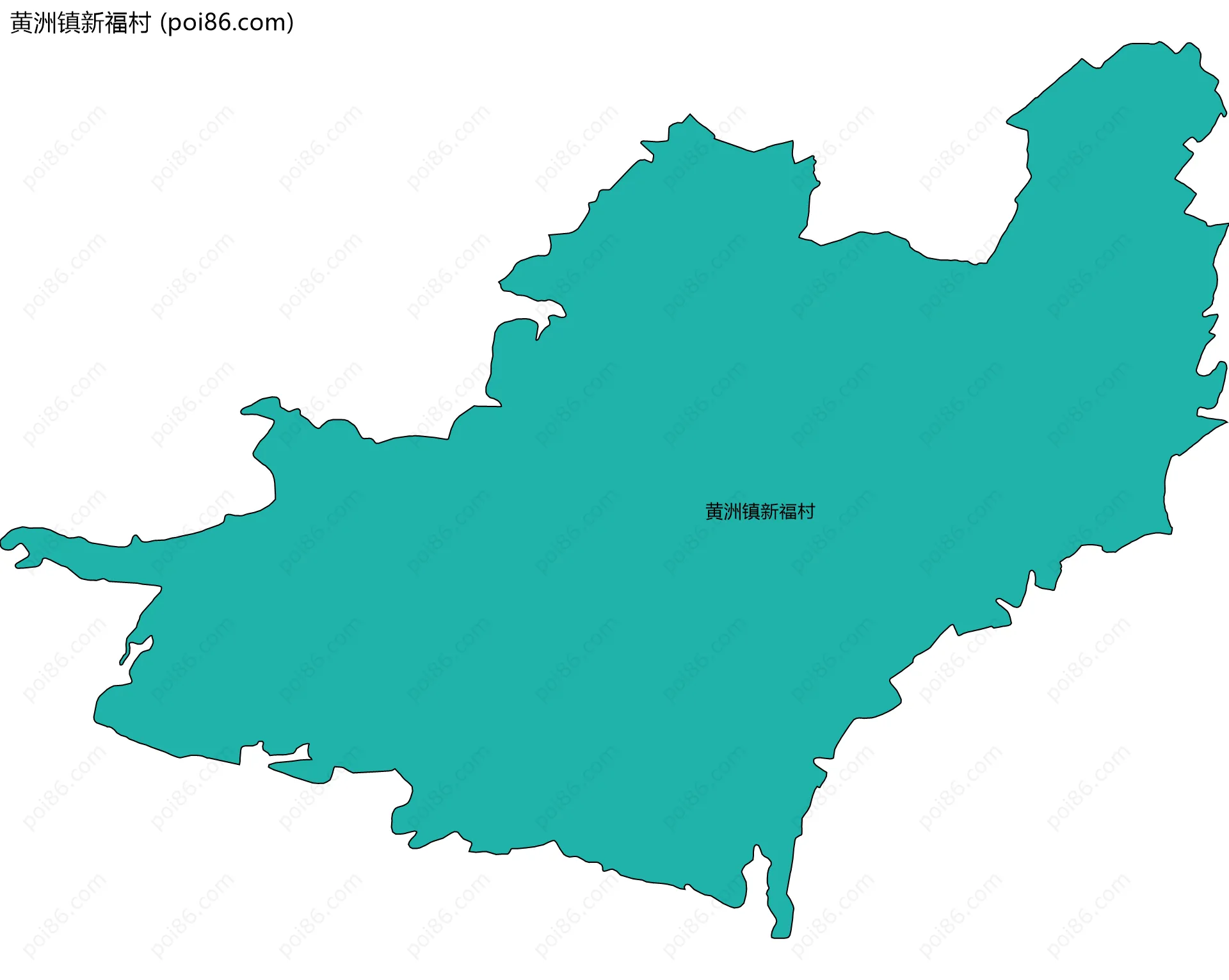 黄洲镇新福村边界地图