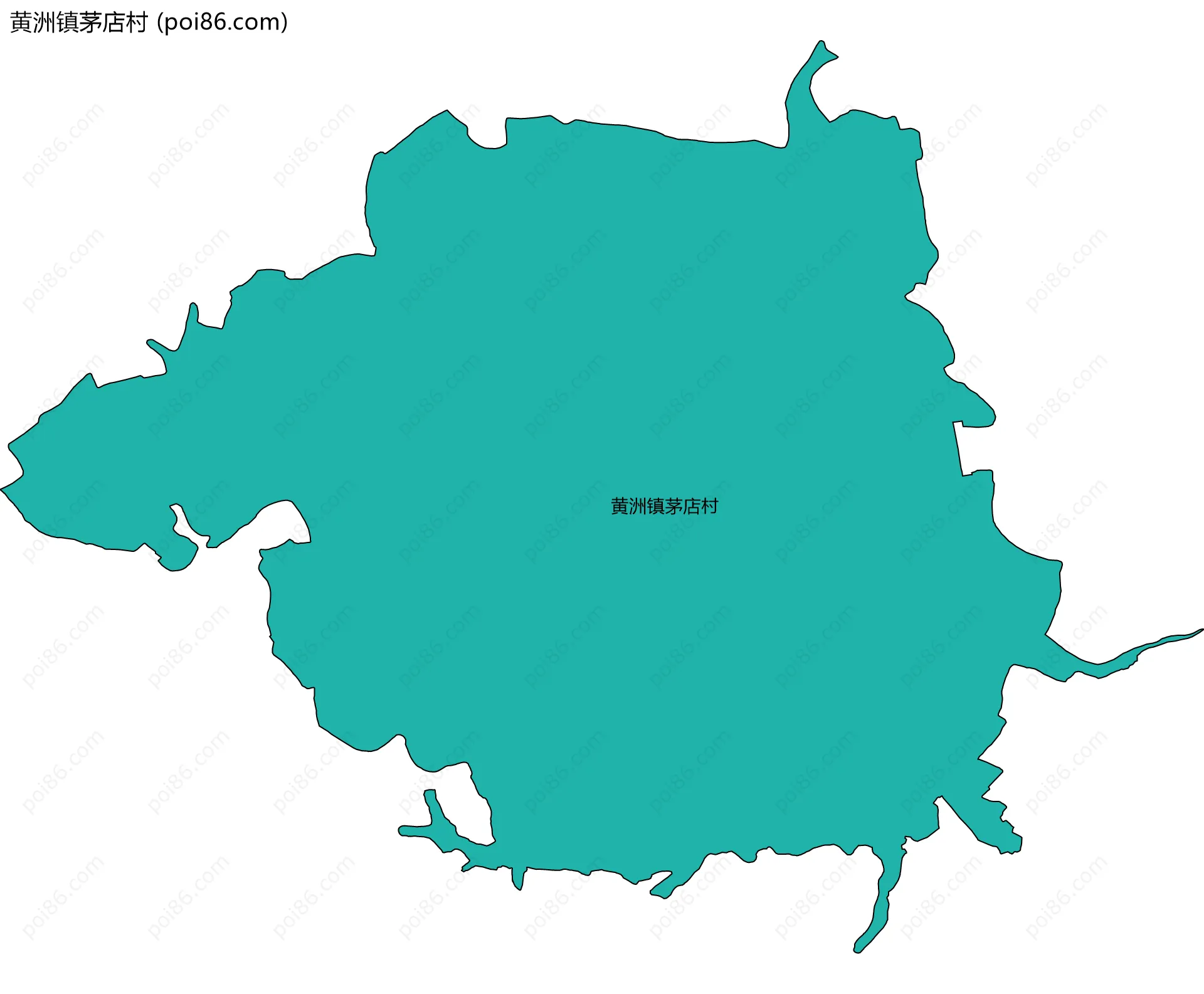 黄洲镇茅店村边界地图