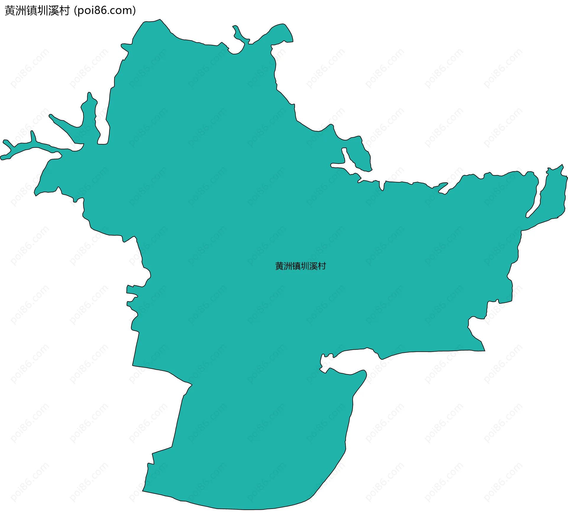 黄洲镇圳溪村边界地图