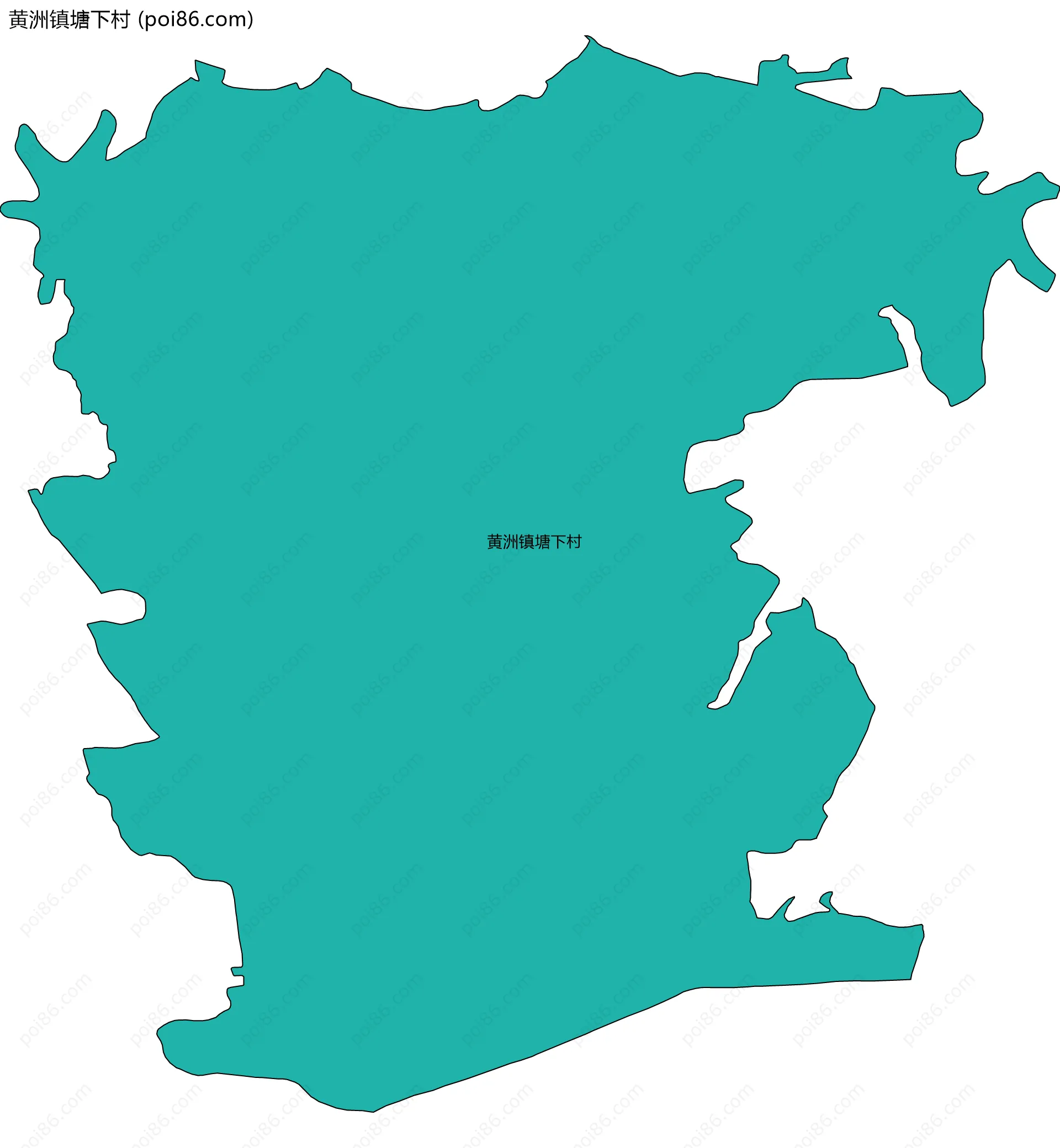 黄洲镇塘下村边界地图