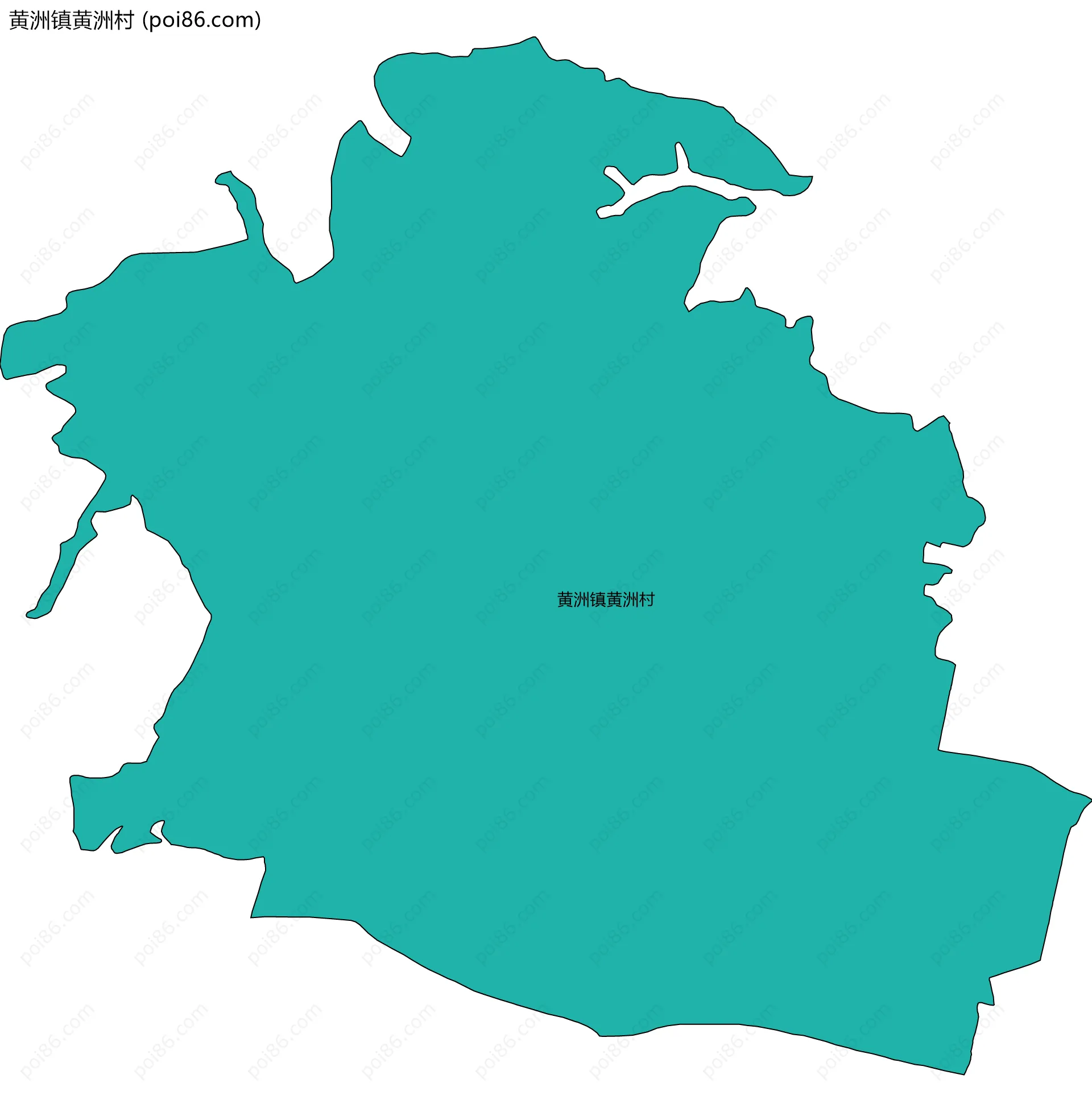 黄洲镇黄洲村边界地图