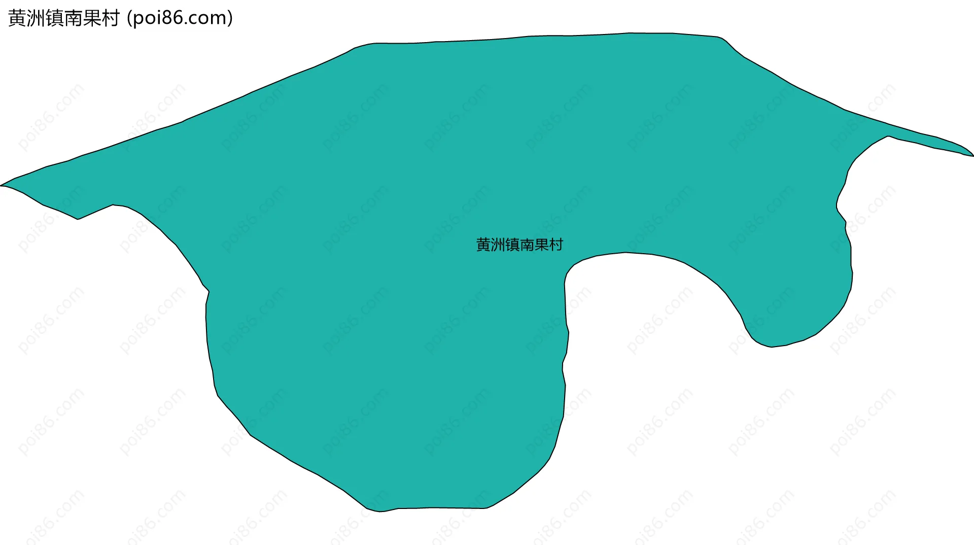 黄洲镇南果村边界地图