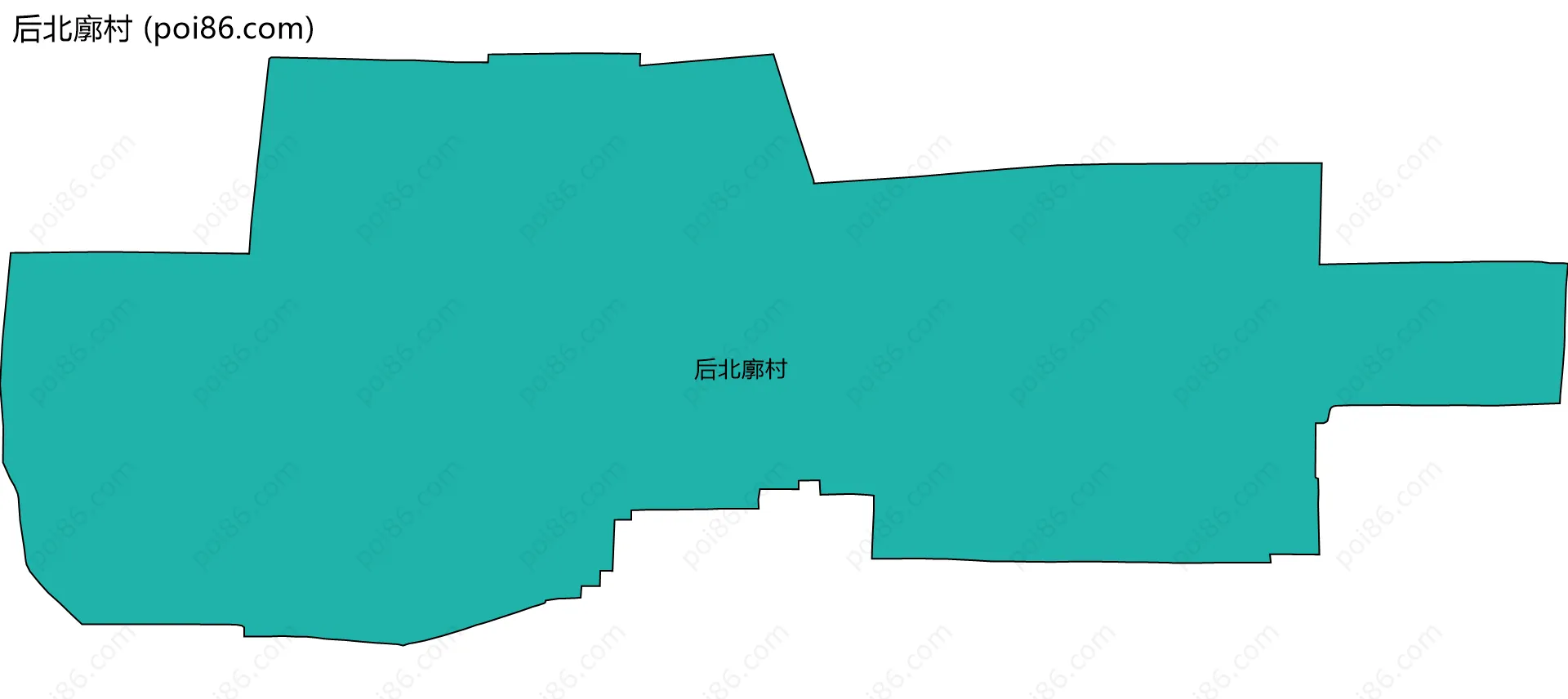 后北廓村边界地图