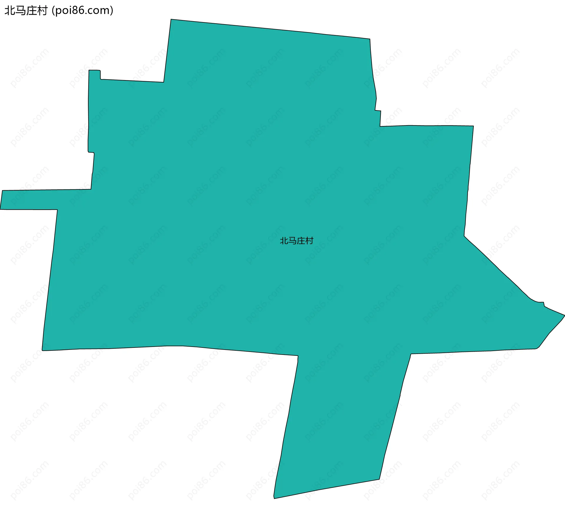 北马庄村边界地图