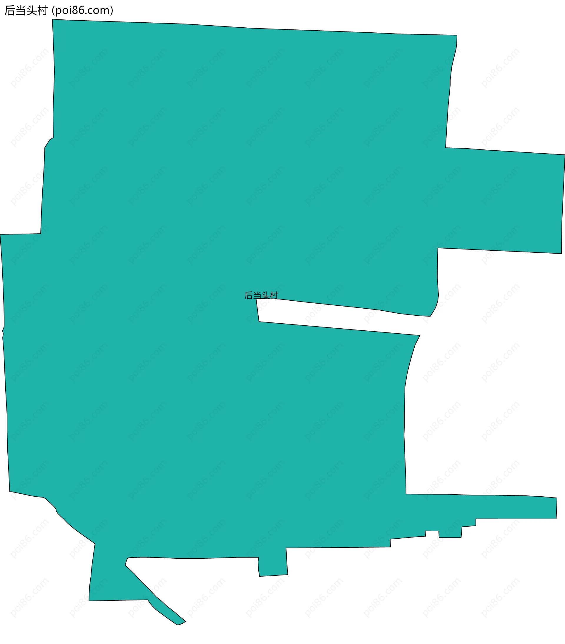 后当头村边界地图
