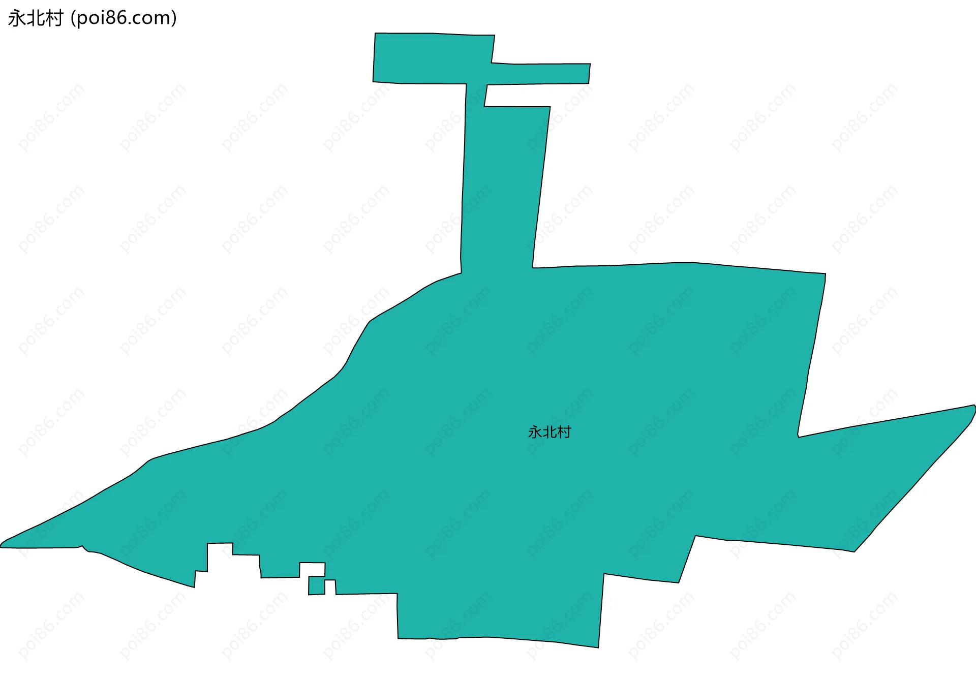 永北村边界地图