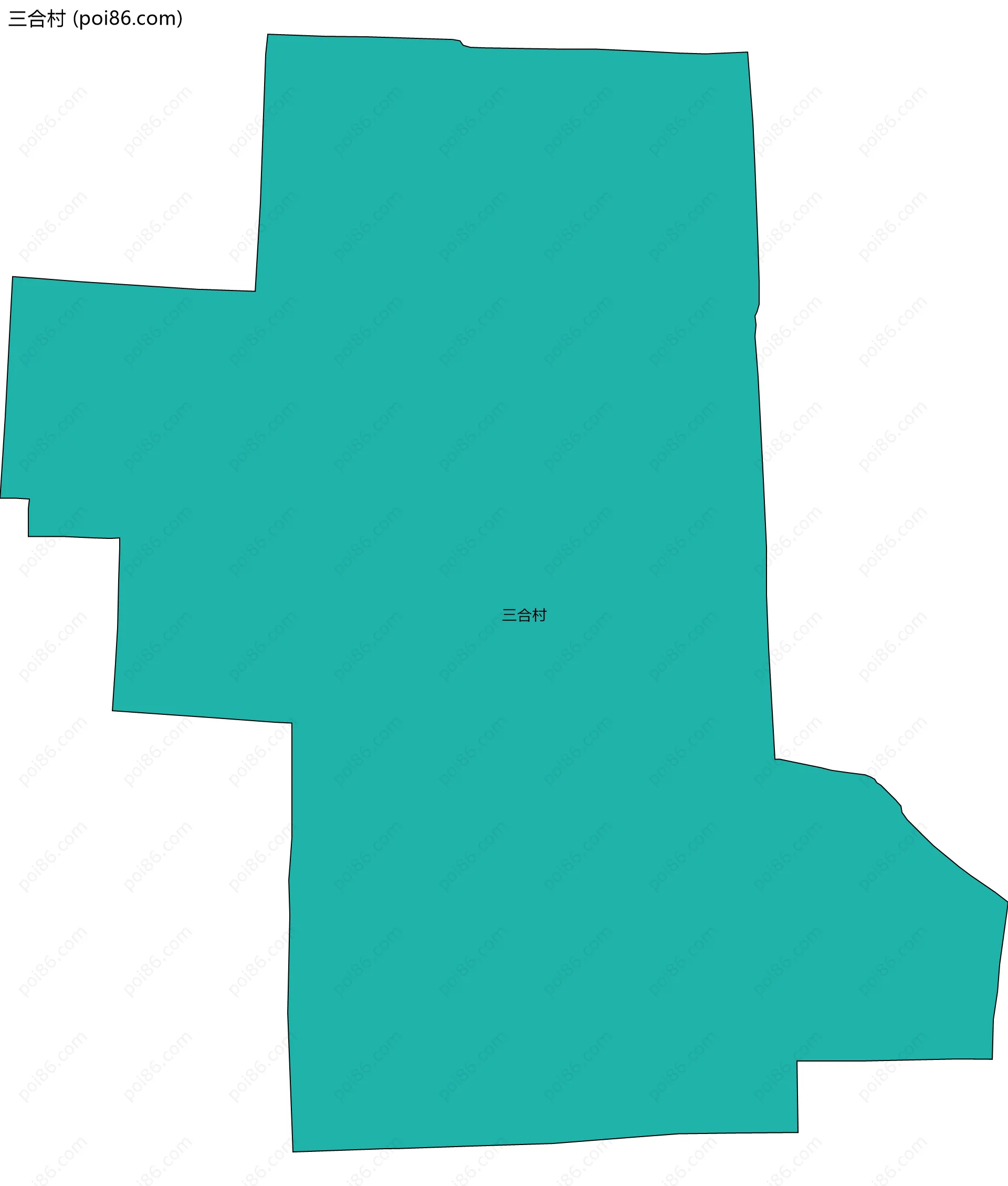 三合村边界地图