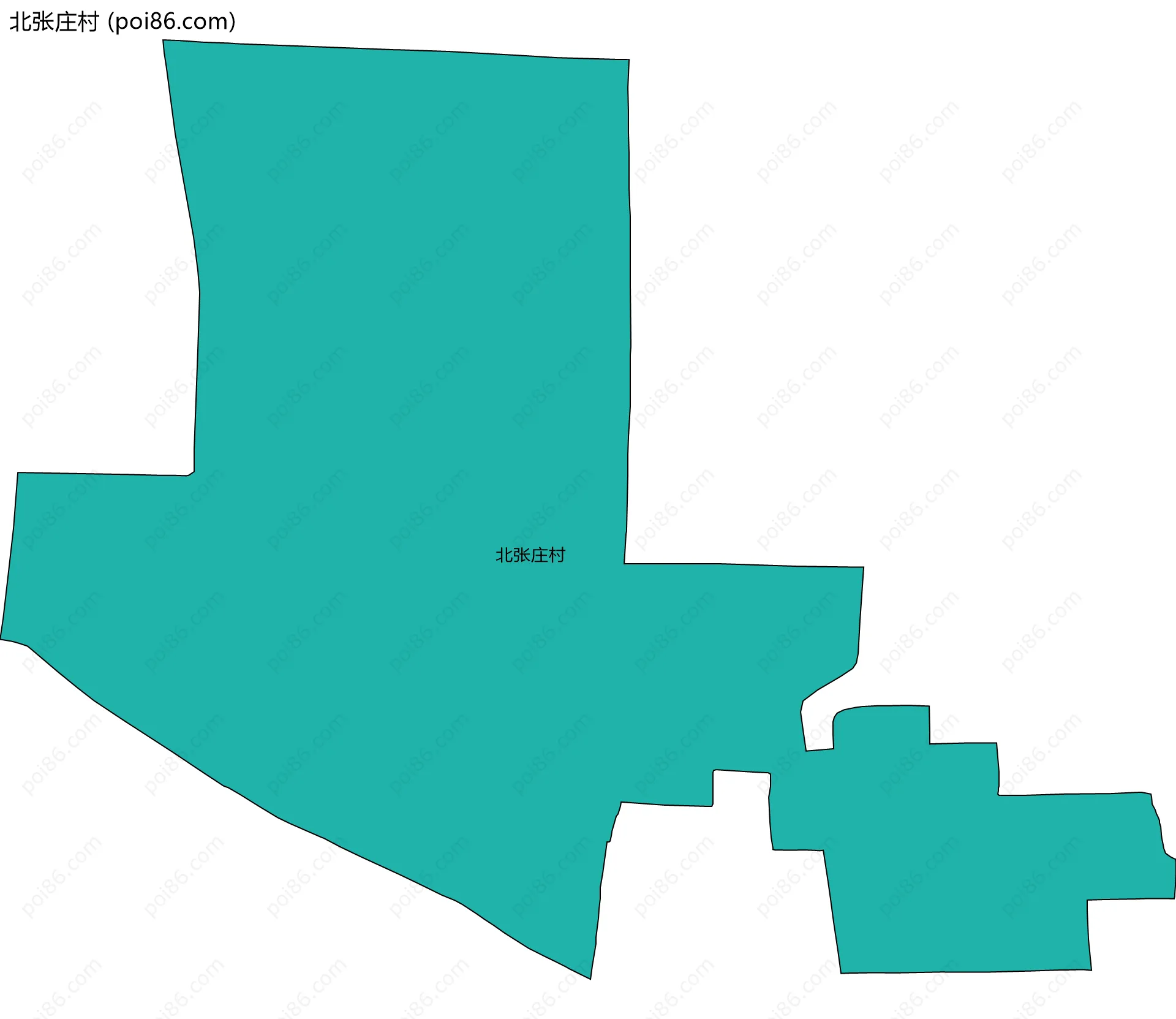 北张庄村边界地图