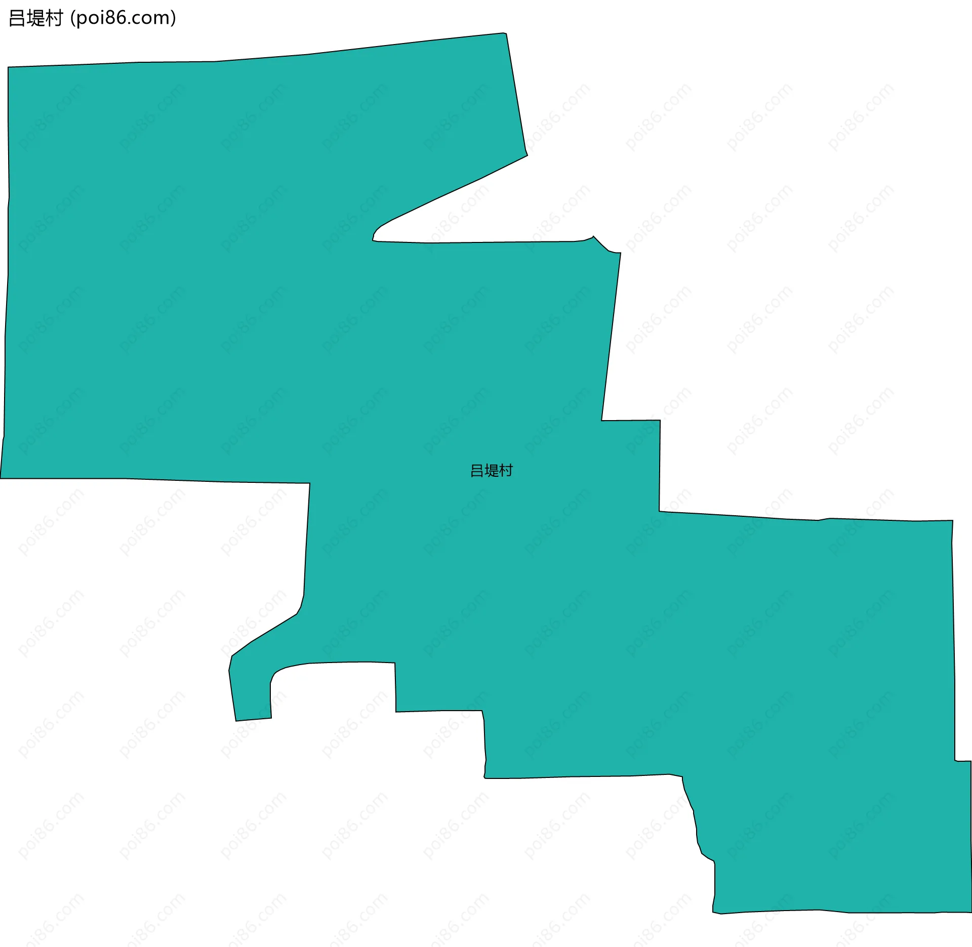 吕堤村边界地图