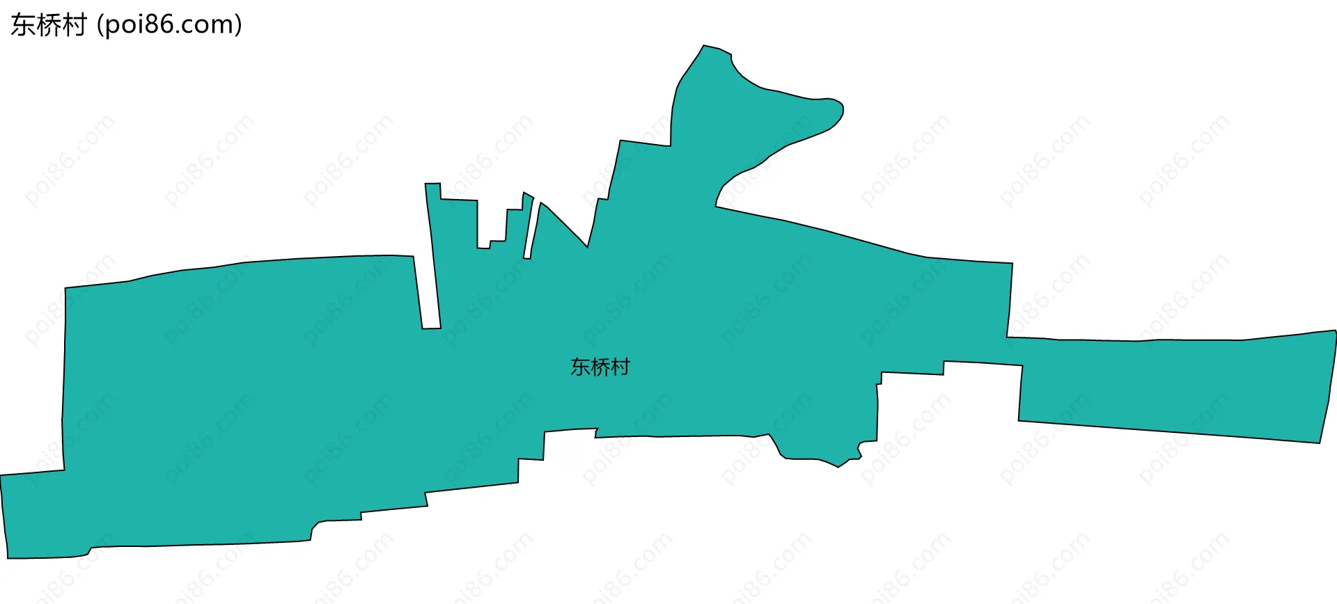 东桥村边界地图