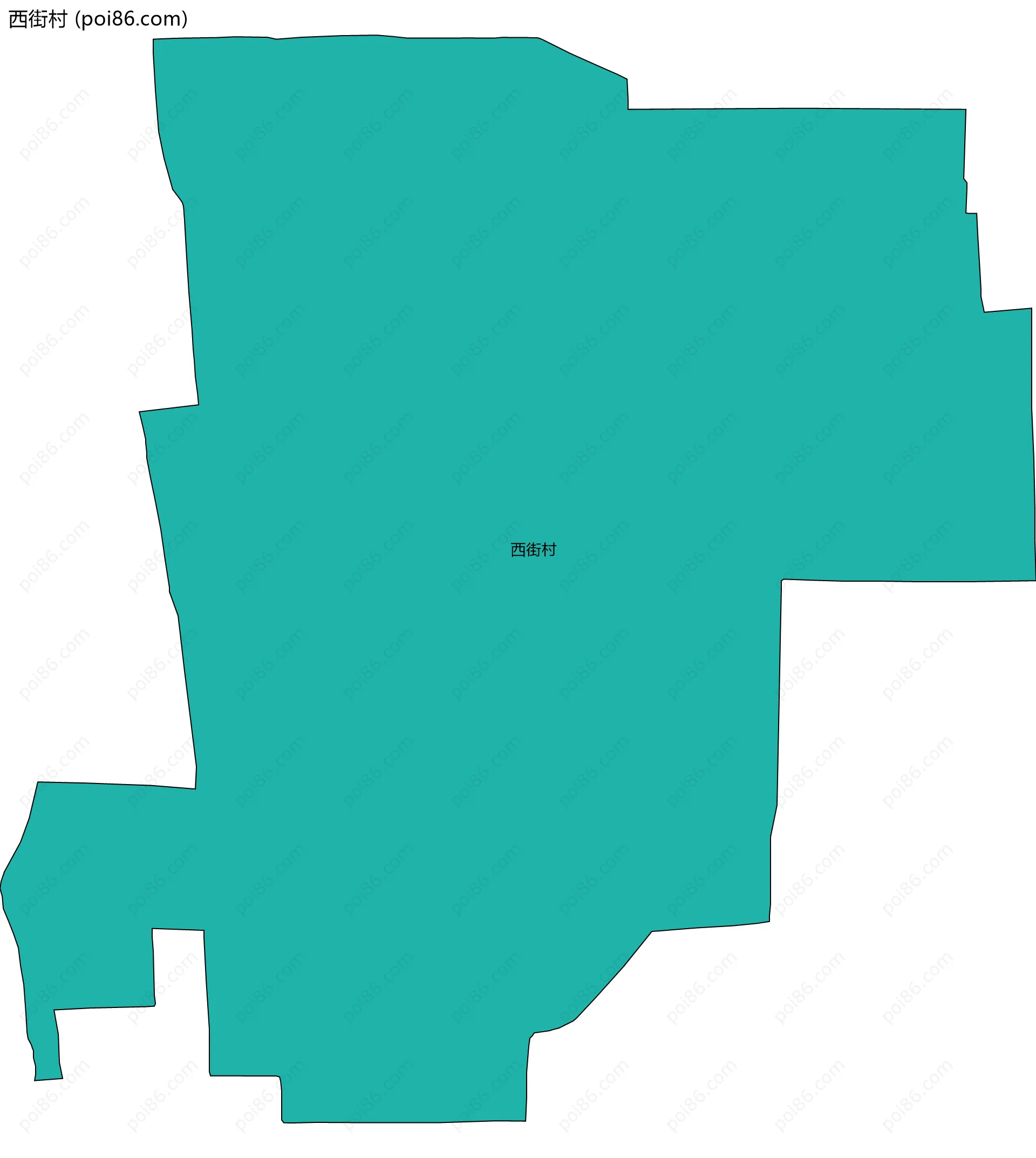 西街村边界地图