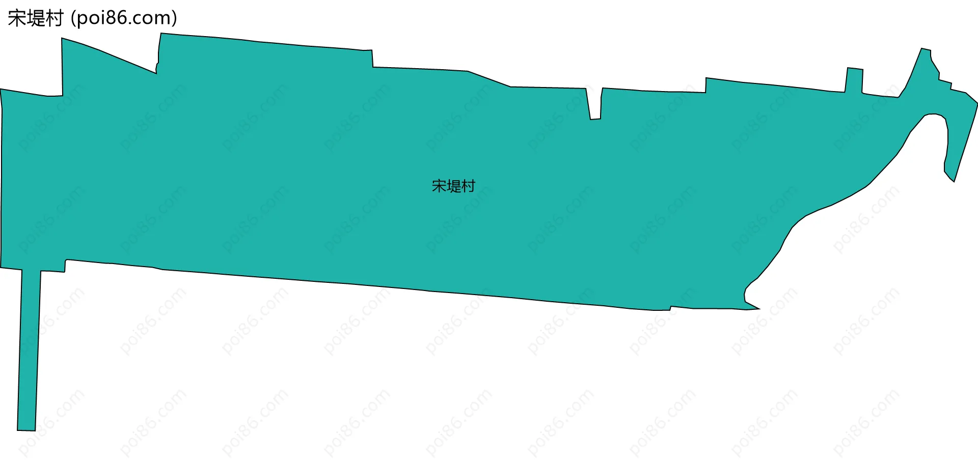 宋堤村边界地图