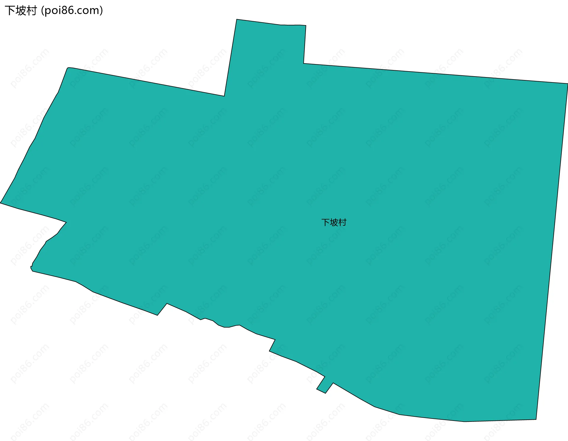 下坡村边界地图