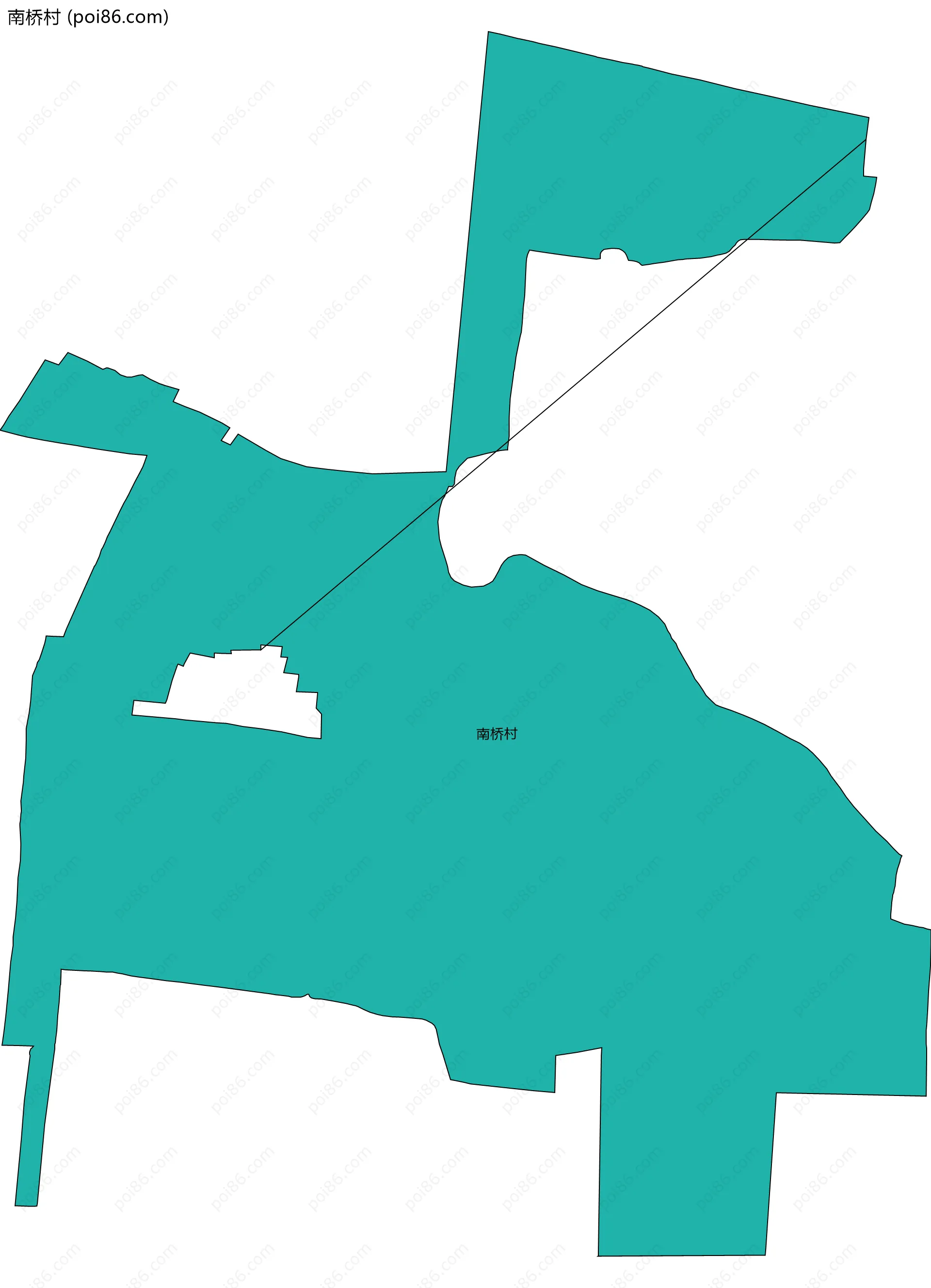 南桥村边界地图