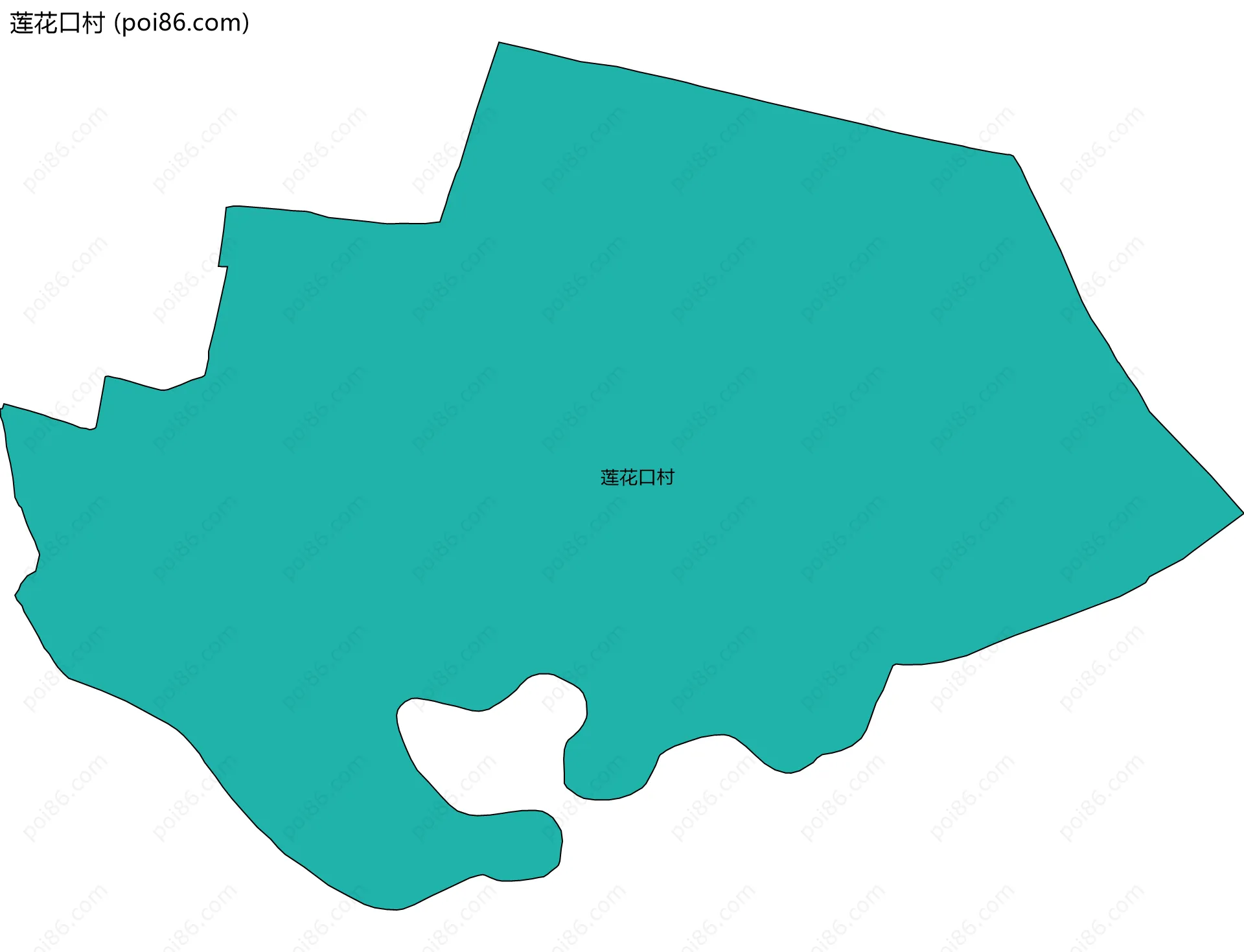 莲花口村边界地图