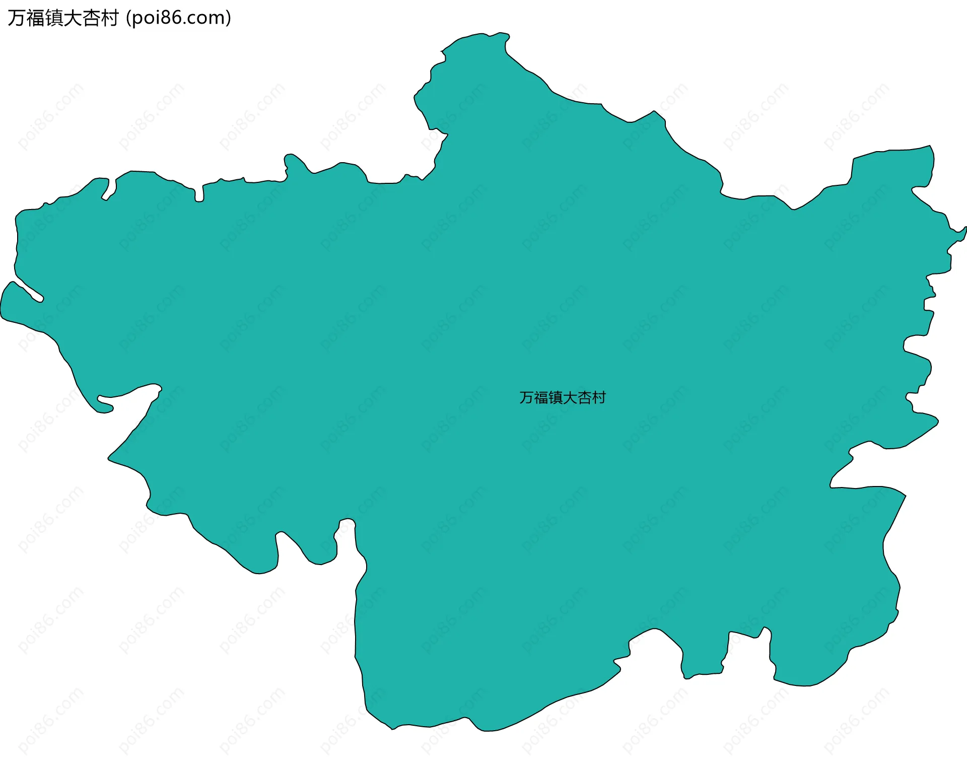 万福镇大杏村边界地图