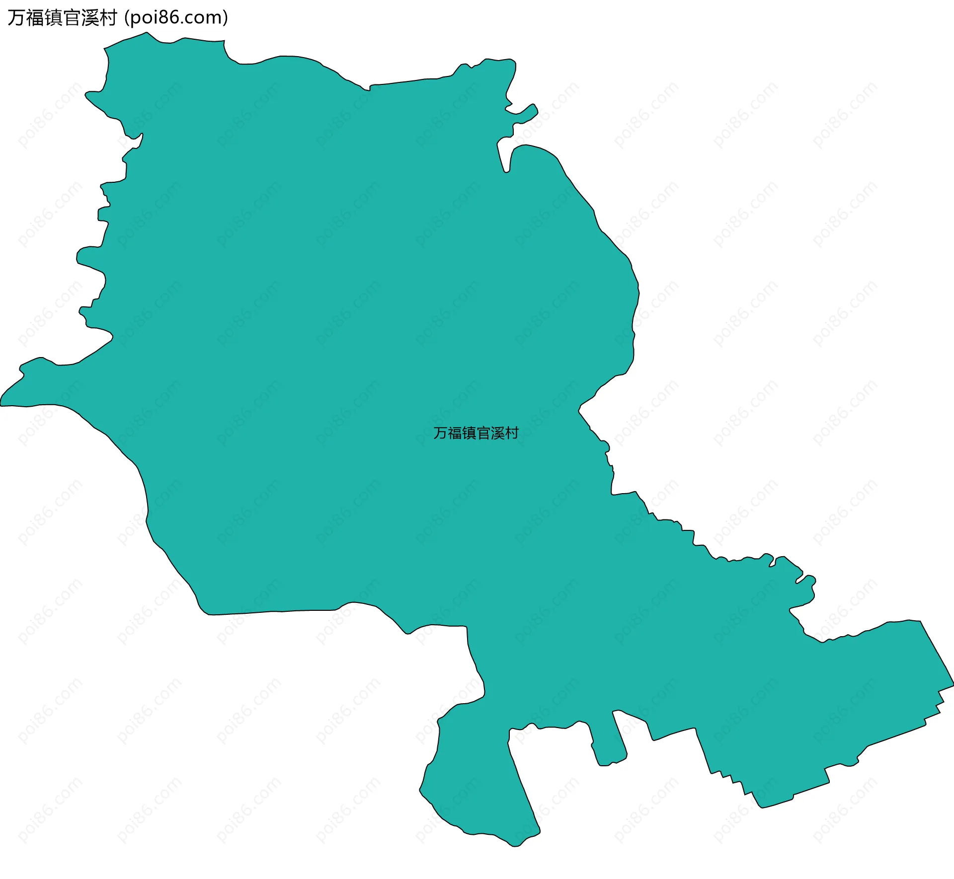 万福镇官溪村边界地图