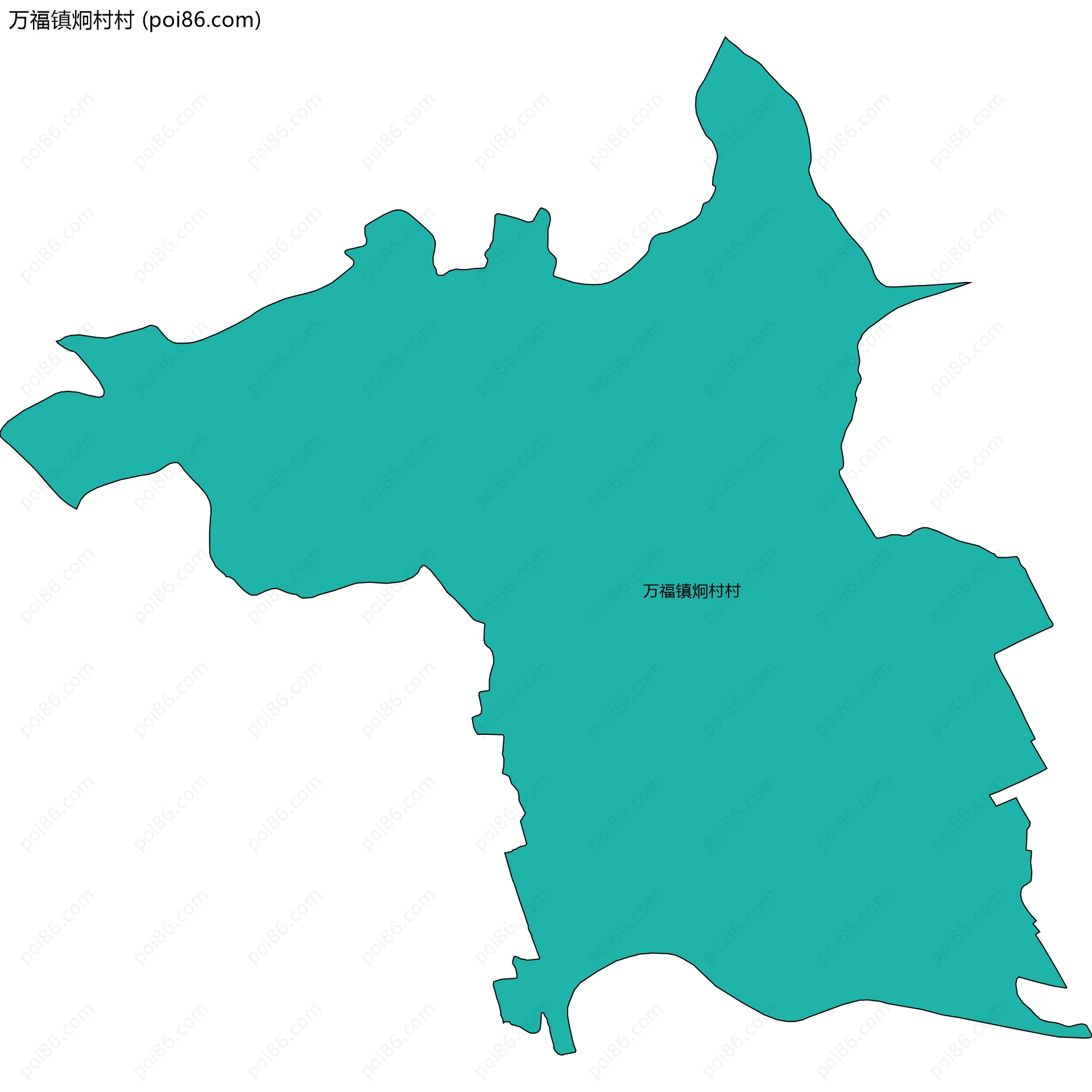 万福镇炯村村边界地图