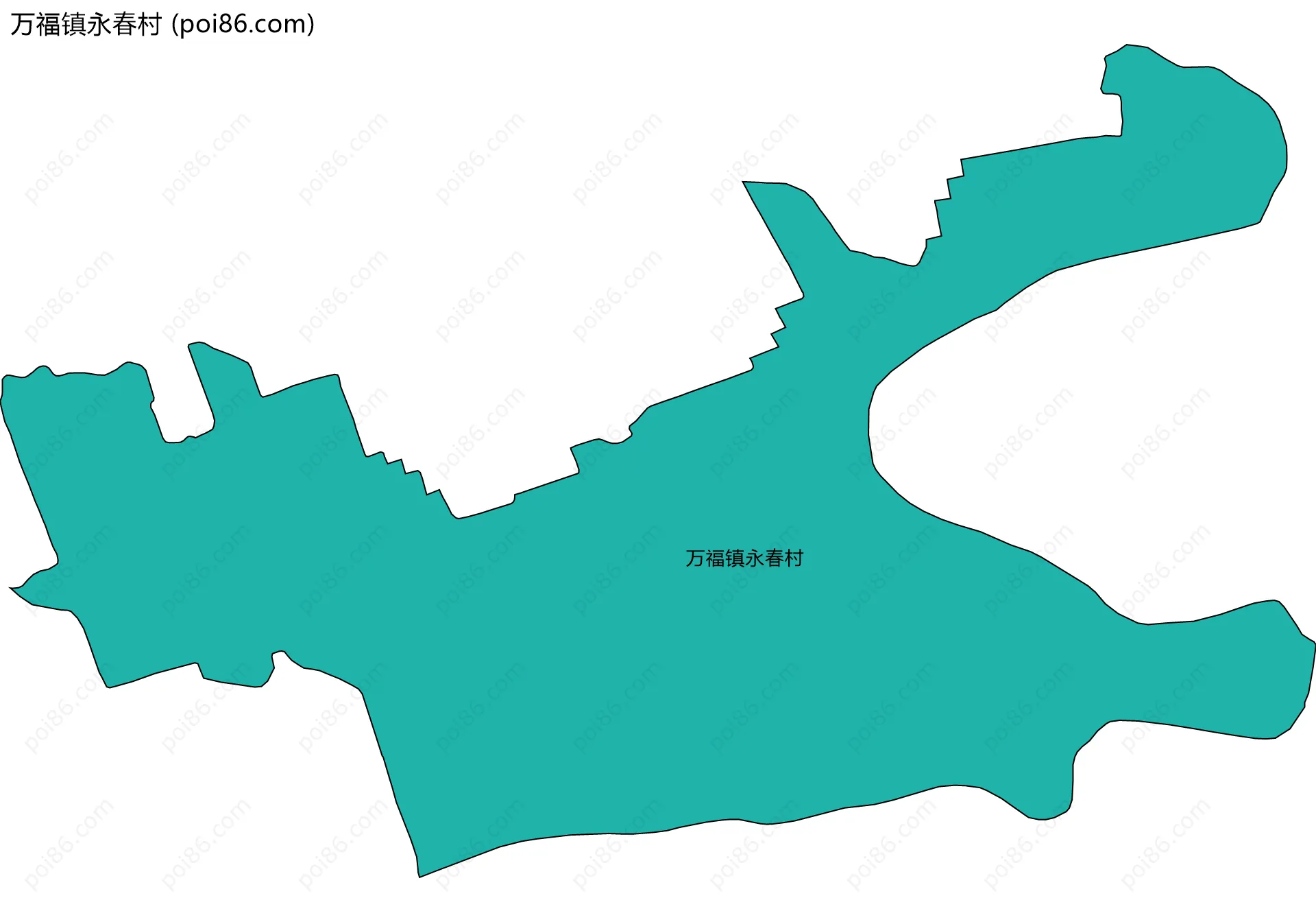 万福镇永春村边界地图