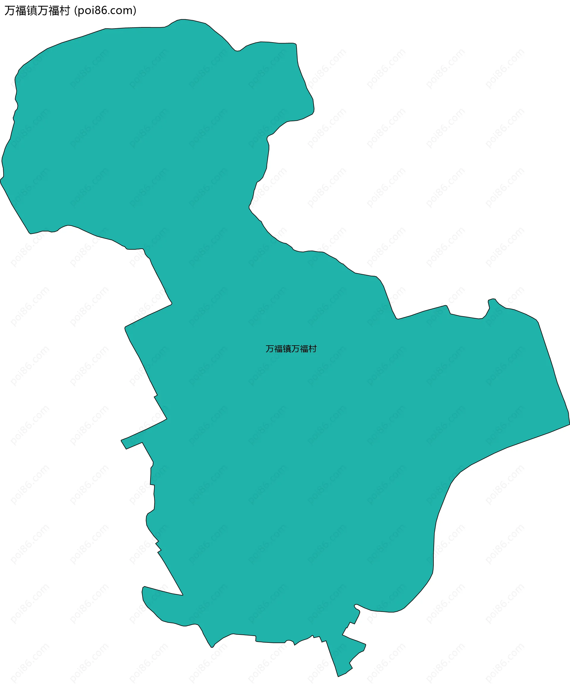 万福镇万福村边界地图