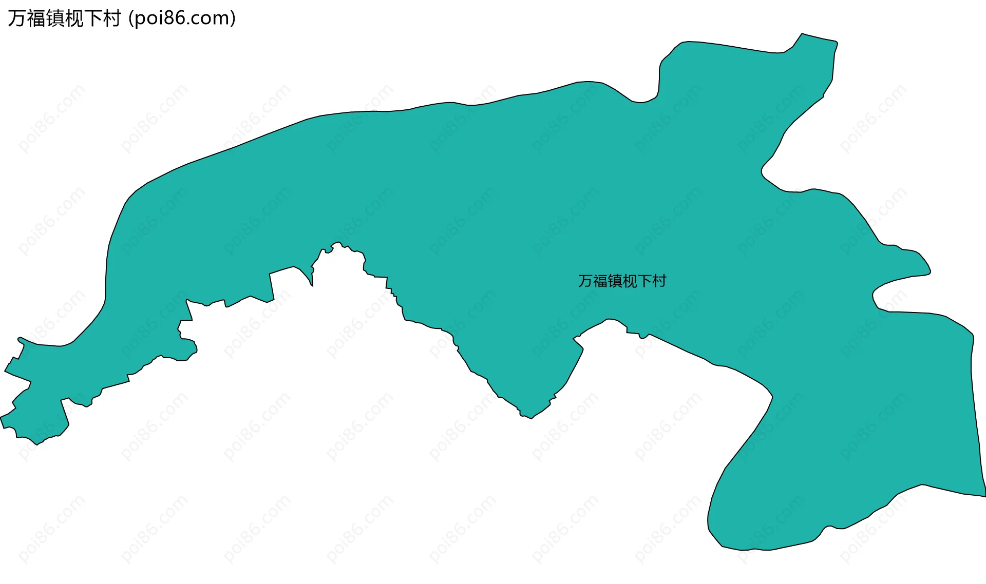 万福镇枧下村边界地图